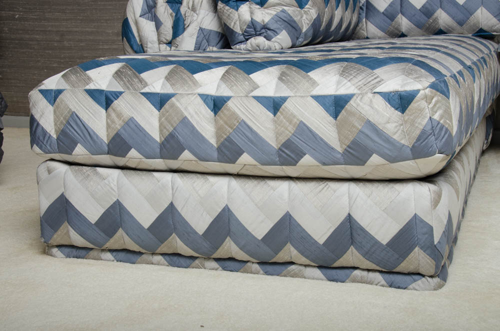 Chaise Lounges With Chevron Upholstery