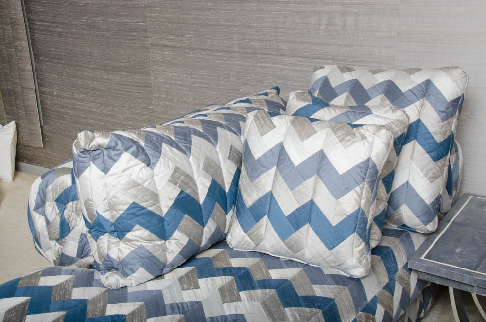 Chaise Lounges With Chevron Upholstery