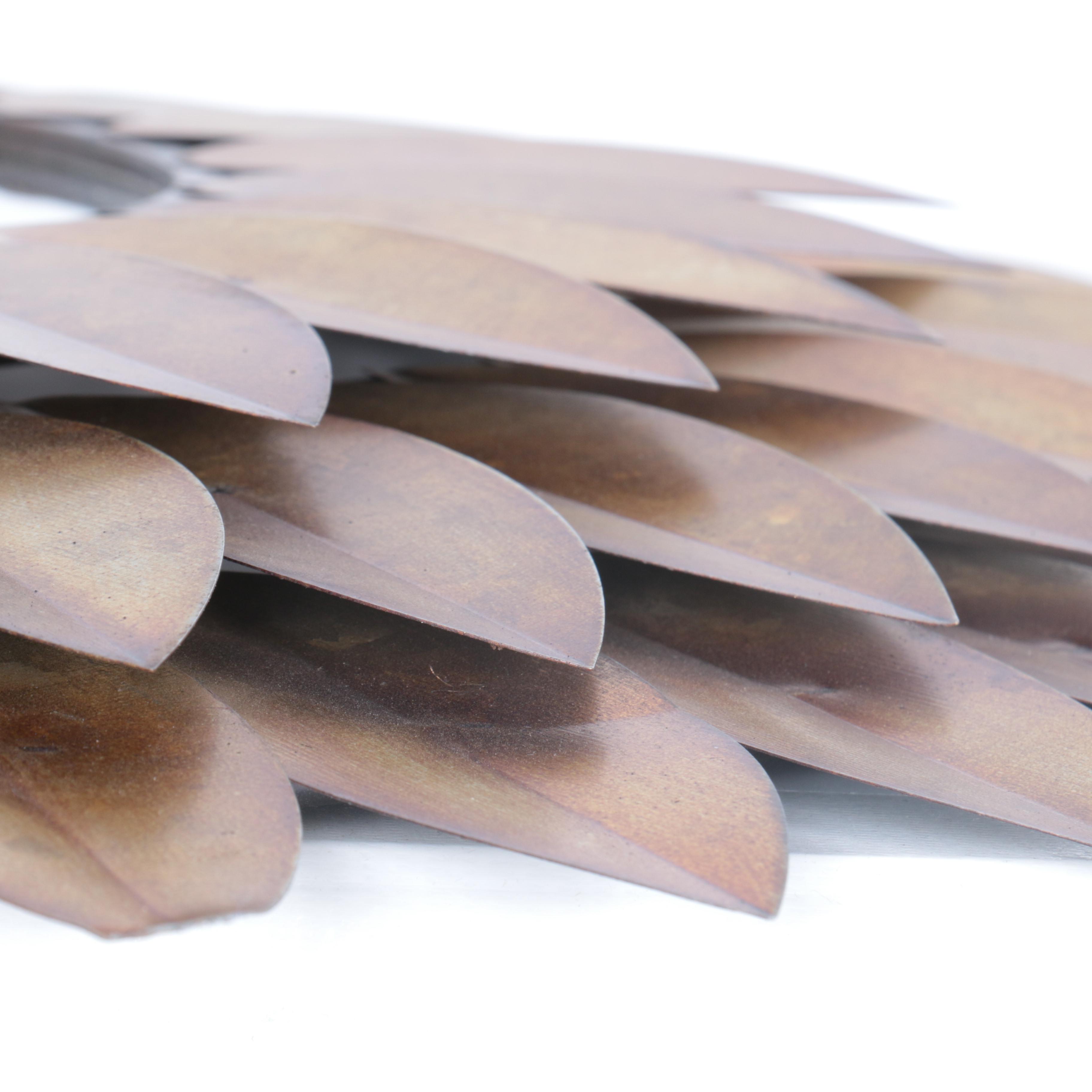 Circular Mirror With Brass Sun-Style Frame