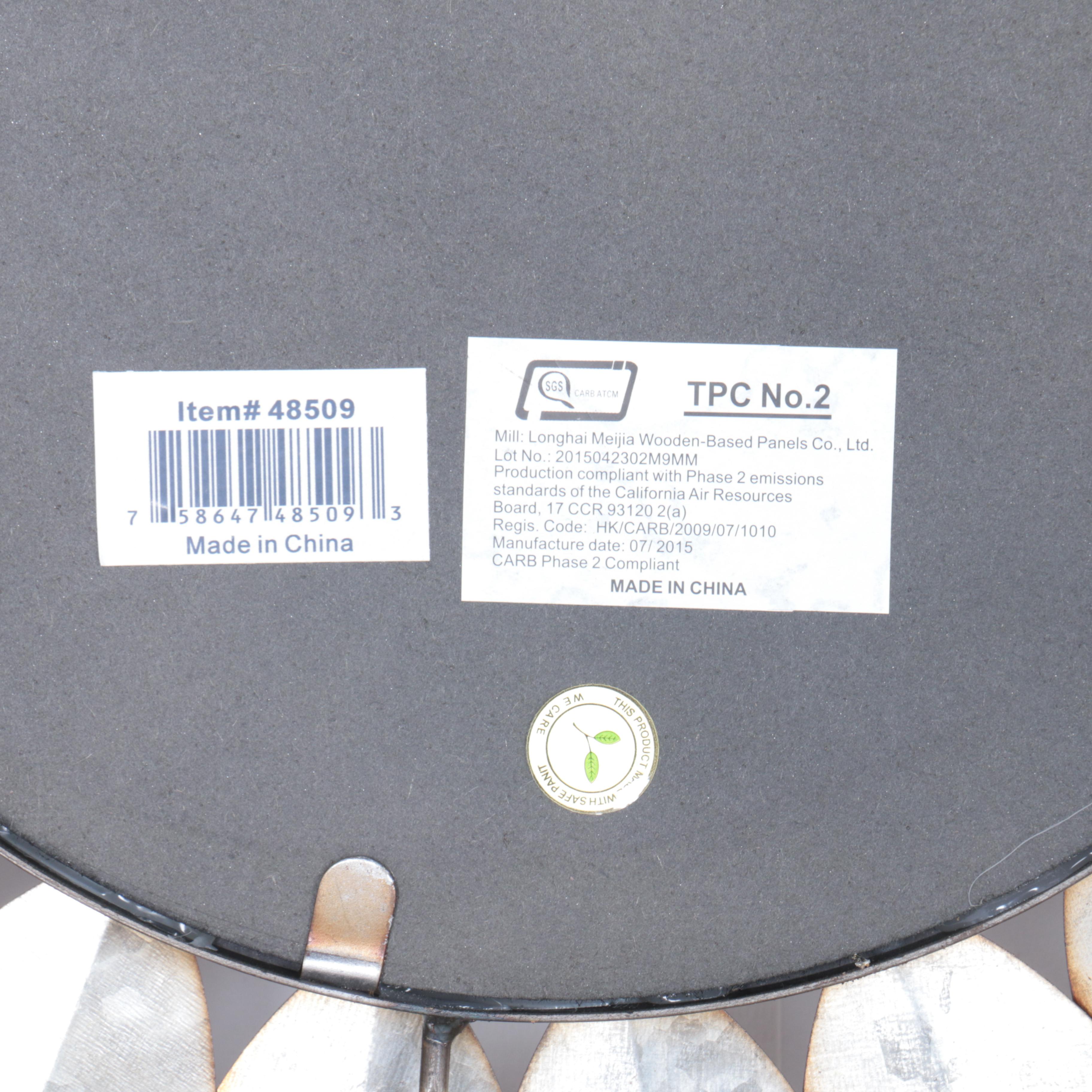 Circular Mirror With Brass Sun-Style Frame