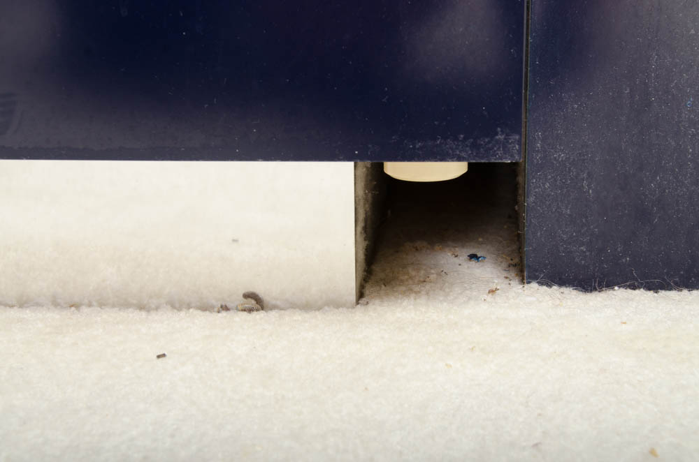 Navy Blue King Size Three-Piece Headboard Unit with Storage