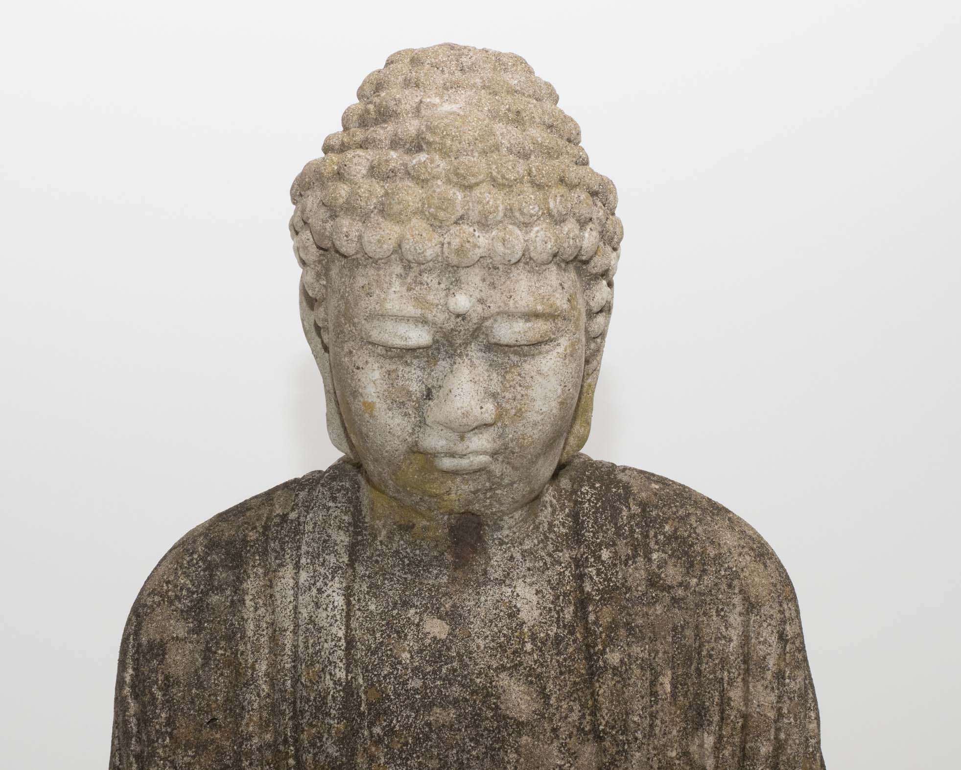 Vintage Cast Stone Buddha