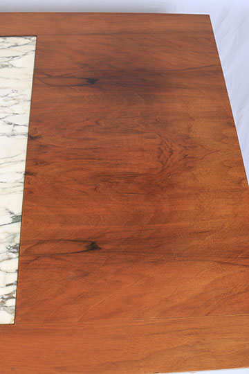 Mid Century Modern John Widdicomb Coffee Table With Marble Inlay