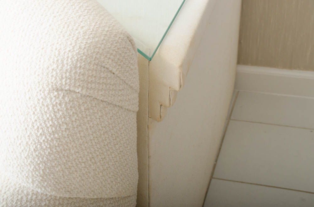 Three-Piece 1980s Modern Sectional Sofa With Console Table