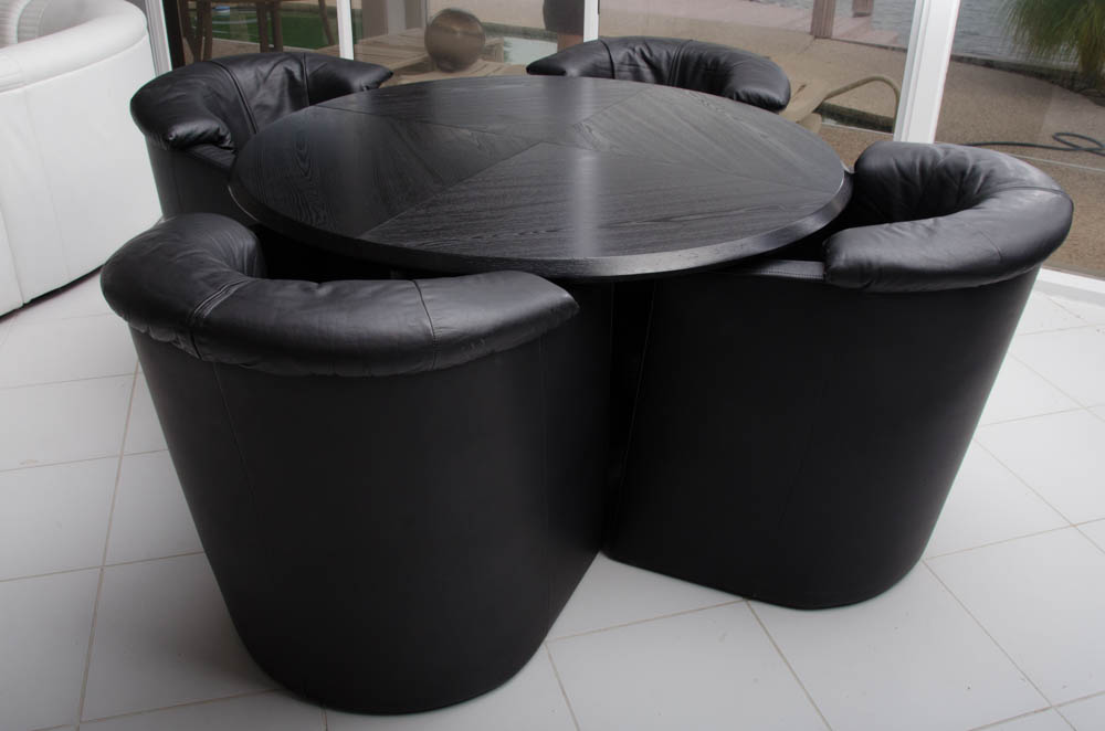 Mid Century Modern Cy Mann Designs X-Ten Dining Table and Chairs