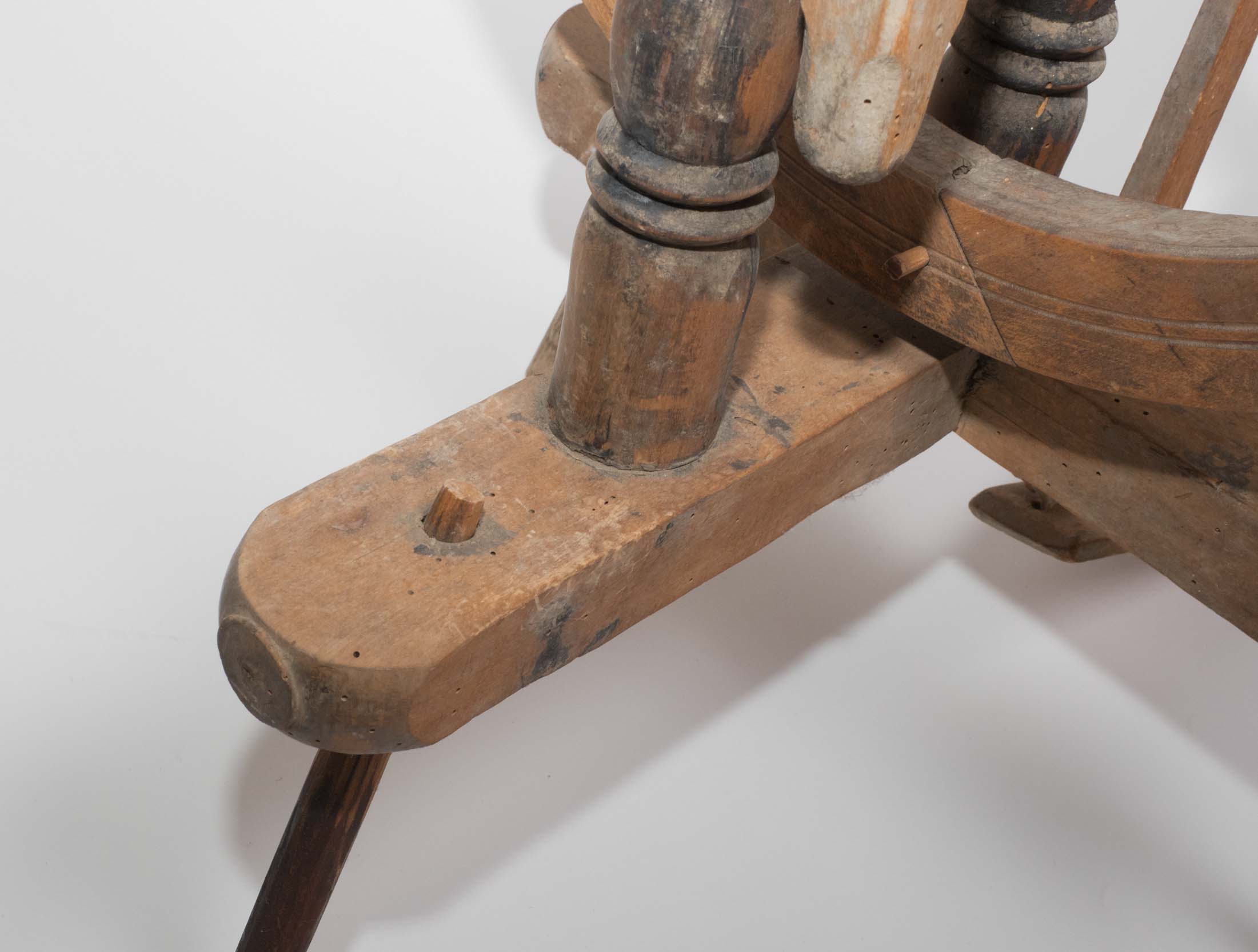 Vintage Wooden Spinning Wheel