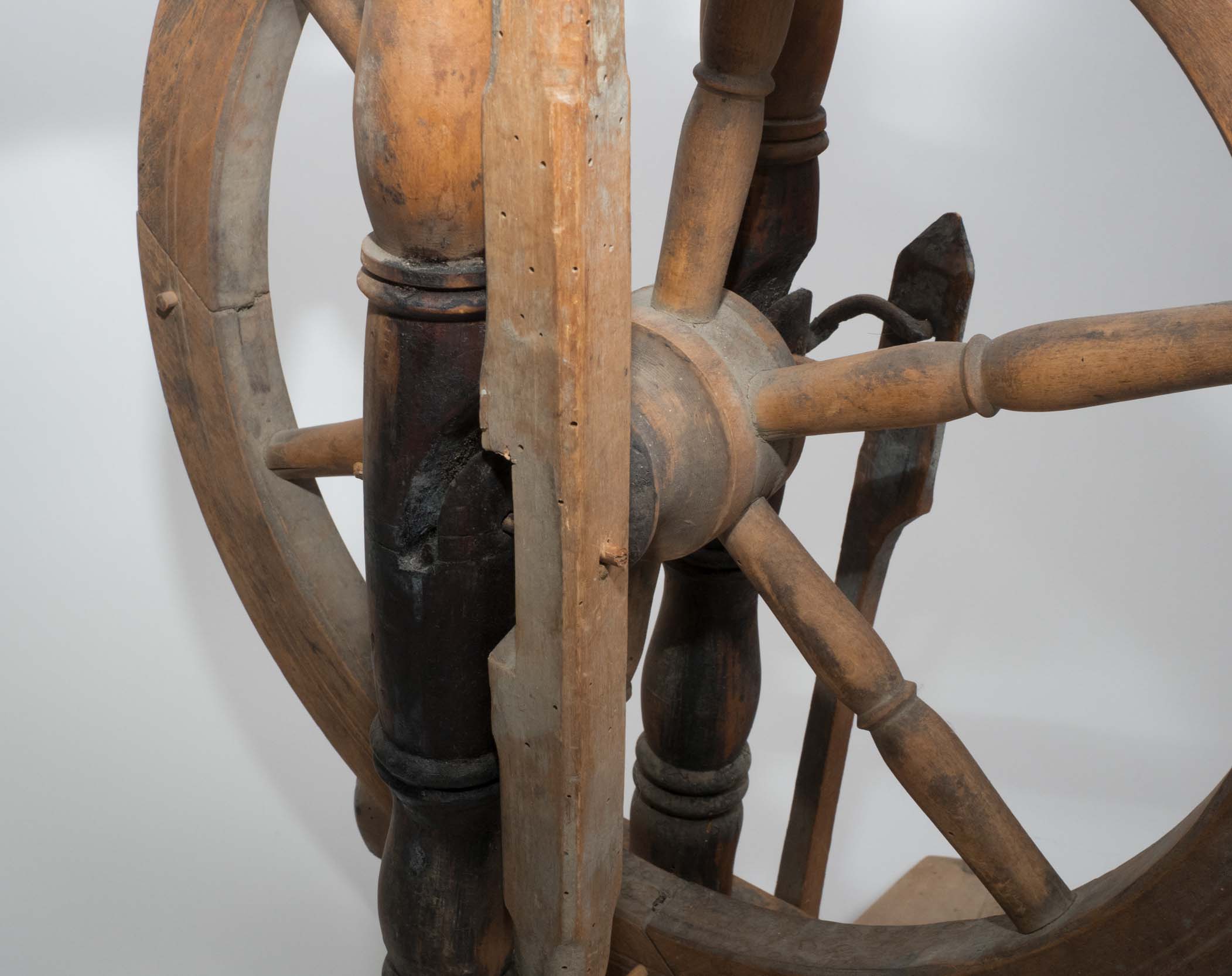 Vintage Wooden Spinning Wheel
