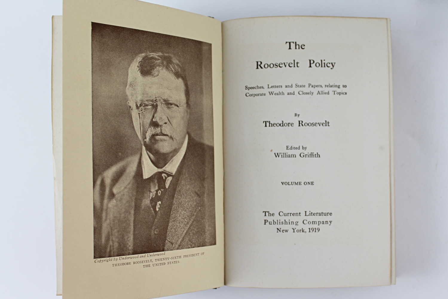 "Roosevelt: His Life Meaning and Messages" in Three Volumes