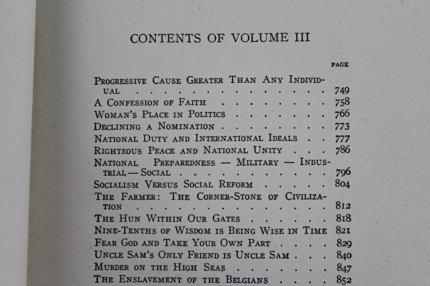 "Roosevelt: His Life Meaning and Messages" in Three Volumes