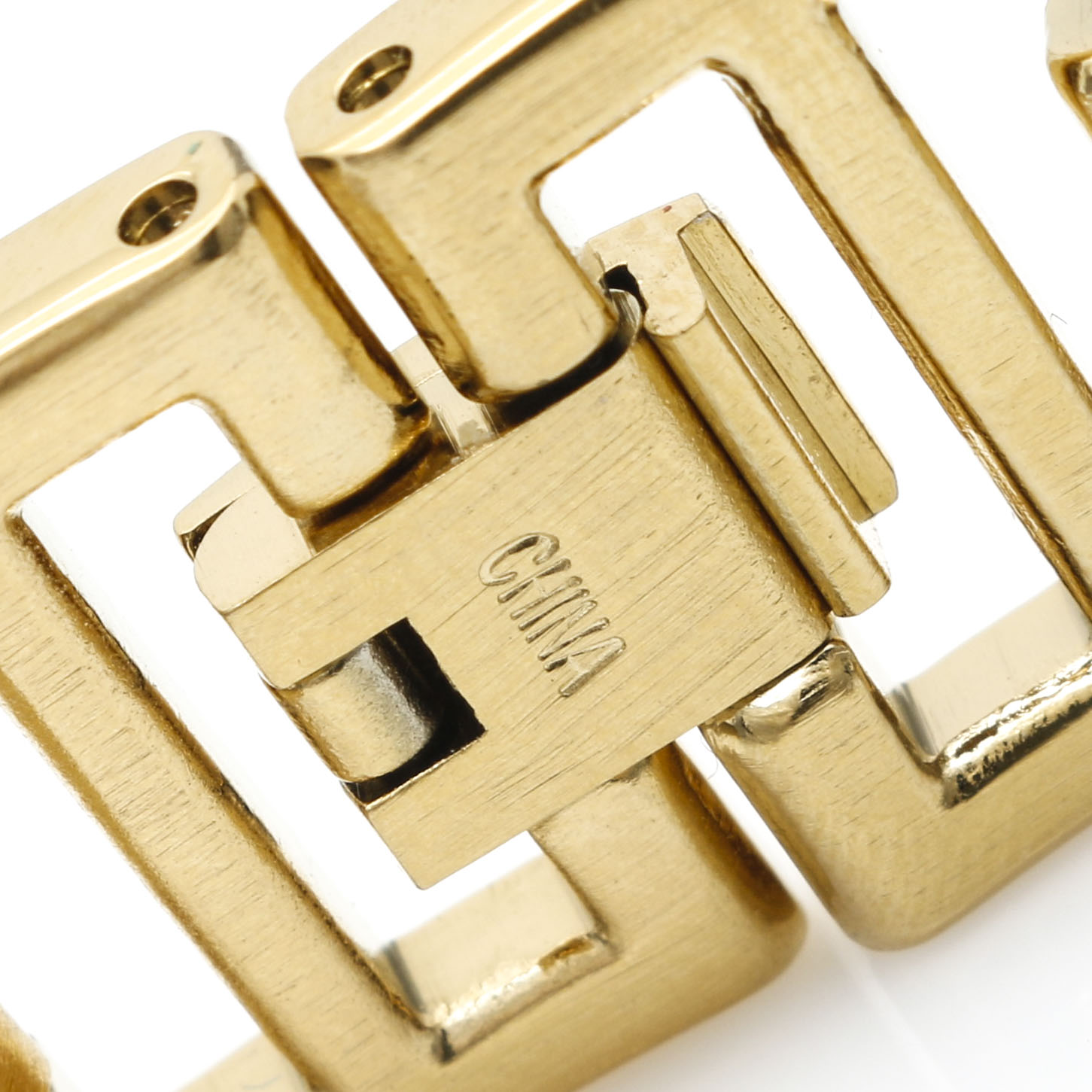 Guess Gold Tone Glass Stone Watch