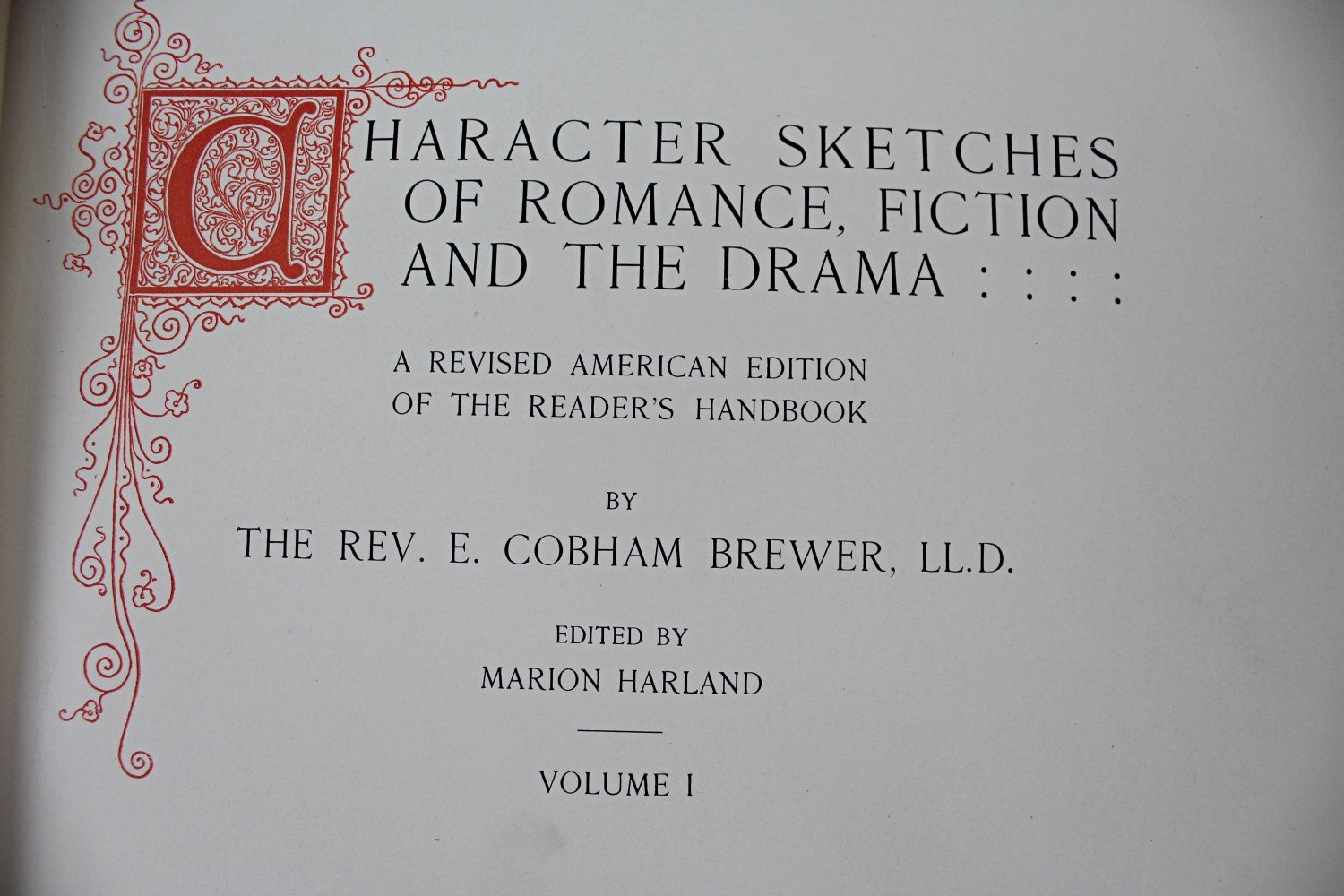 Four Volumes of Brewer's 1892 "Character Sketches"
