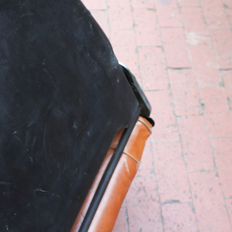 Vintage Brown Leather Car Seat