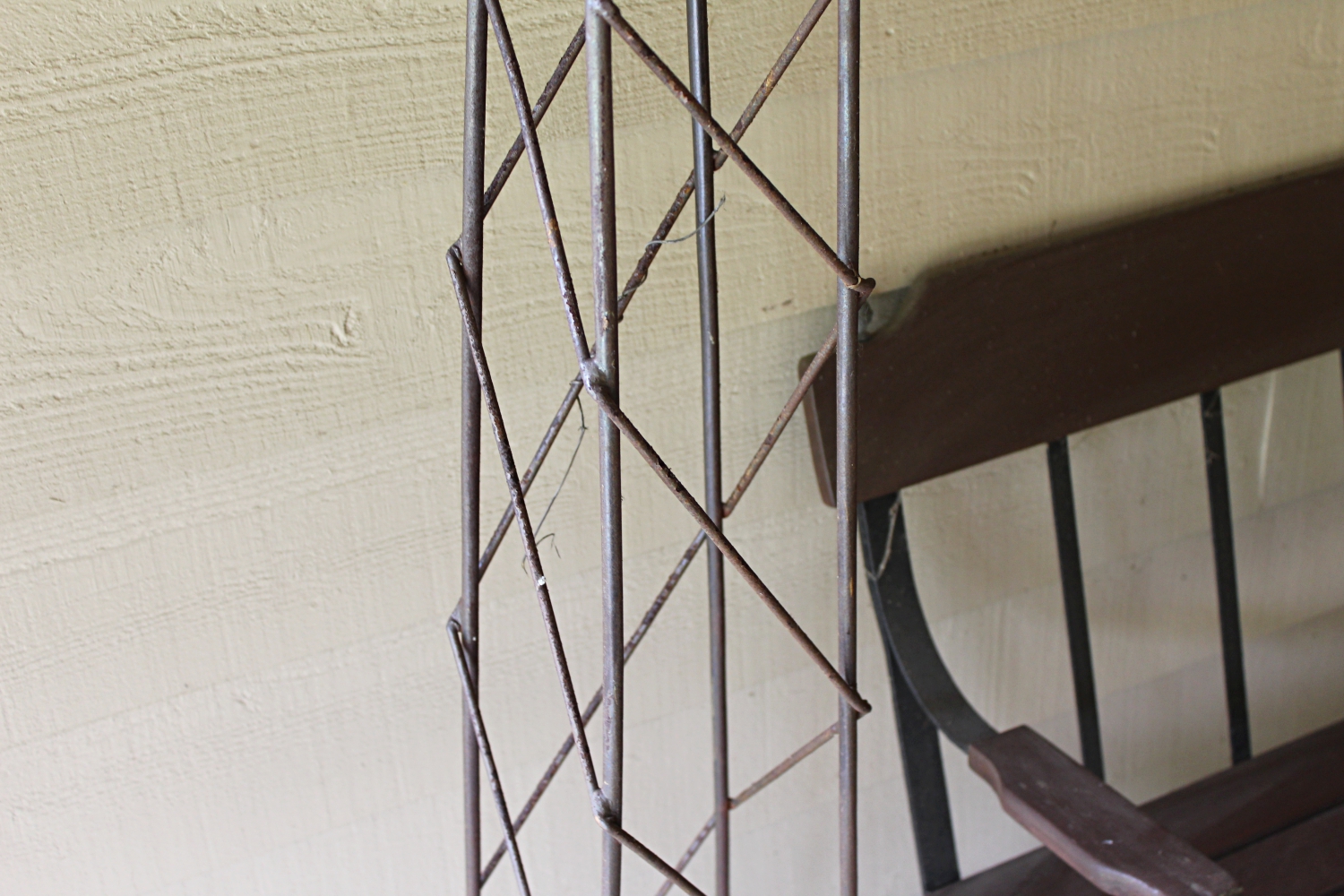 Outdoor Bench & Wisteria Tower