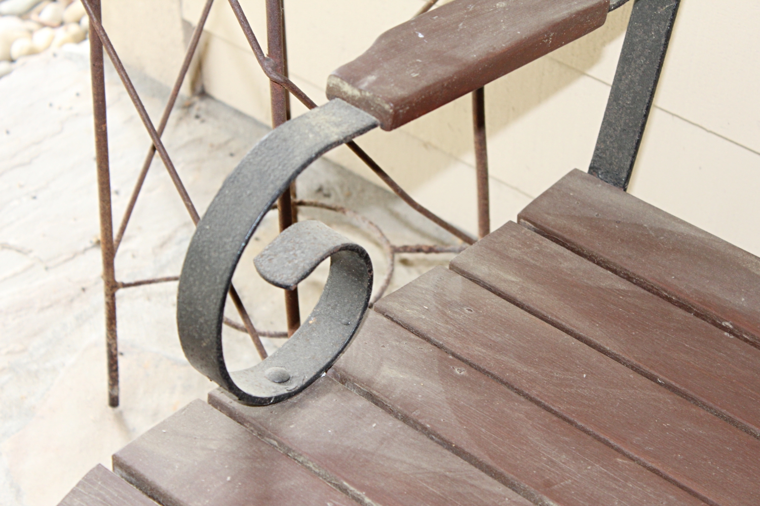 Outdoor Bench & Wisteria Tower