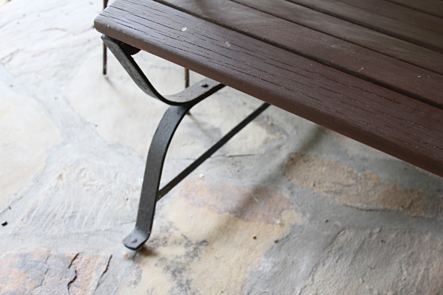 Outdoor Bench & Wisteria Tower