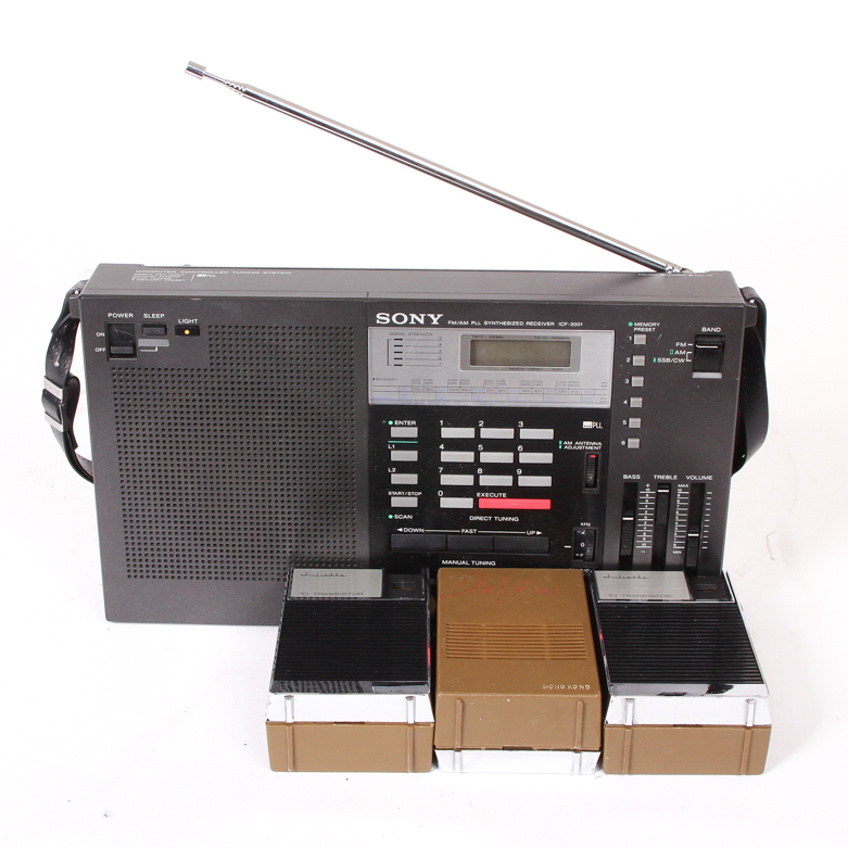 Vintage Sony Receiver and Three Juliette Radios