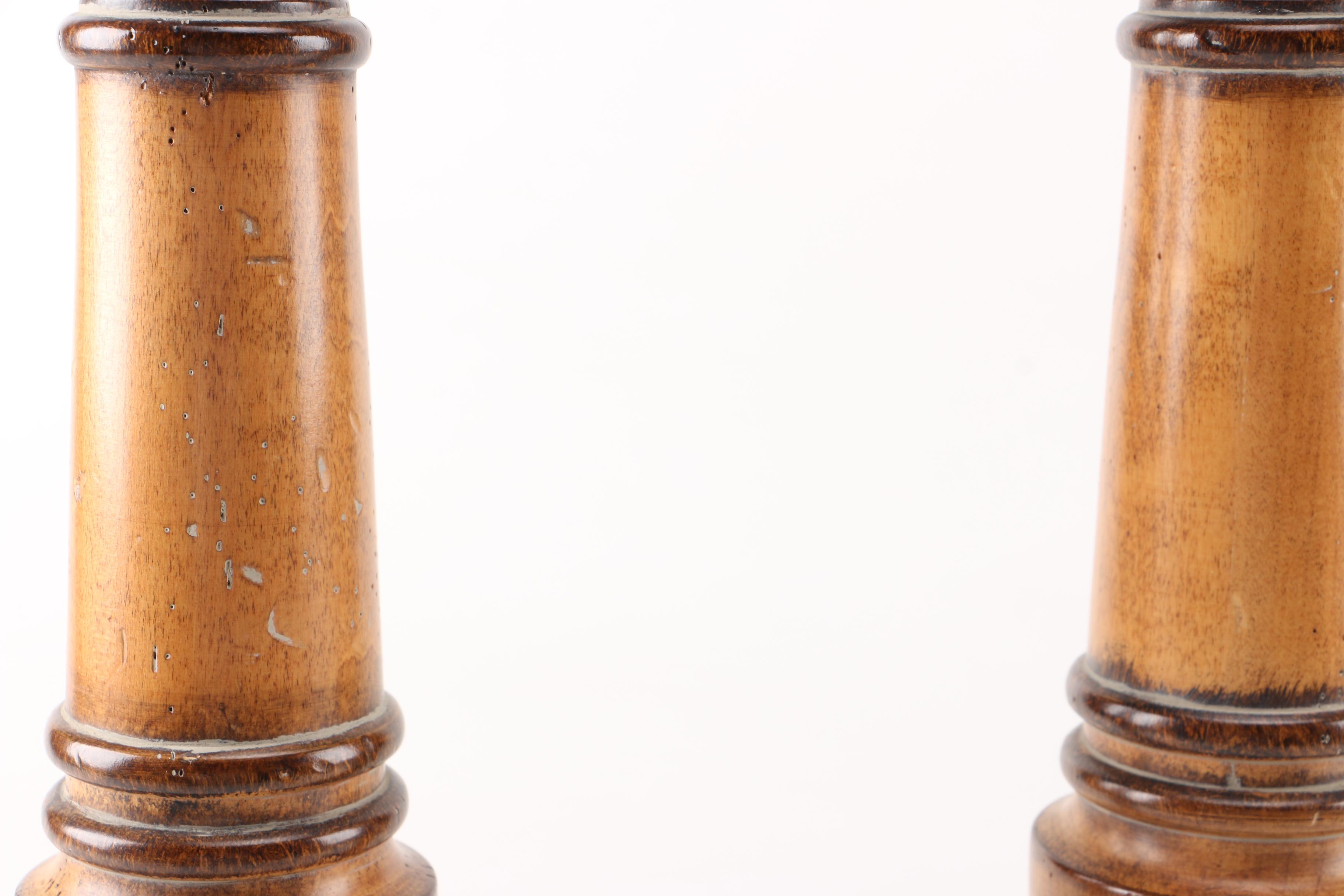 Vintage Wooden Table Lamps