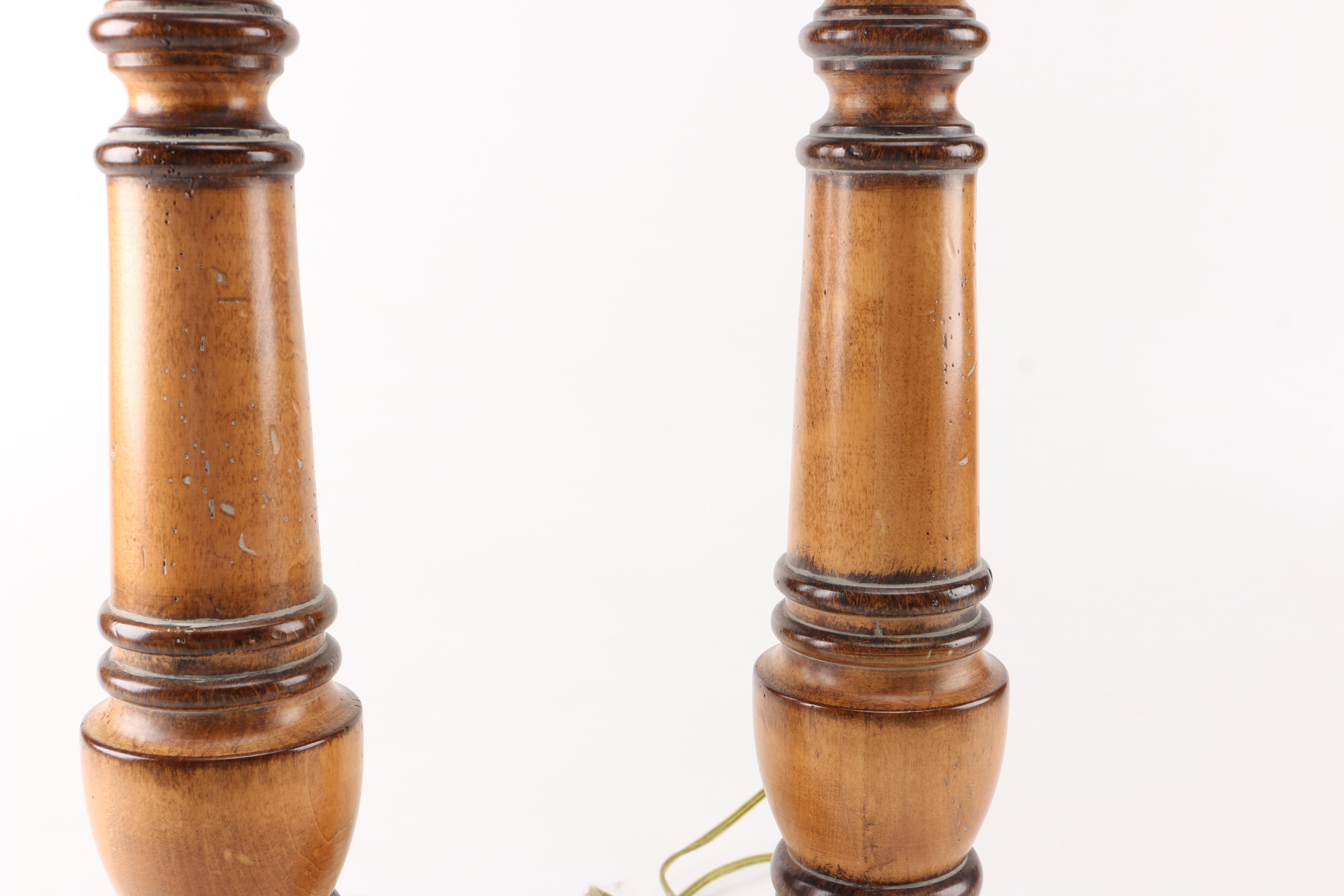 Vintage Wooden Table Lamps