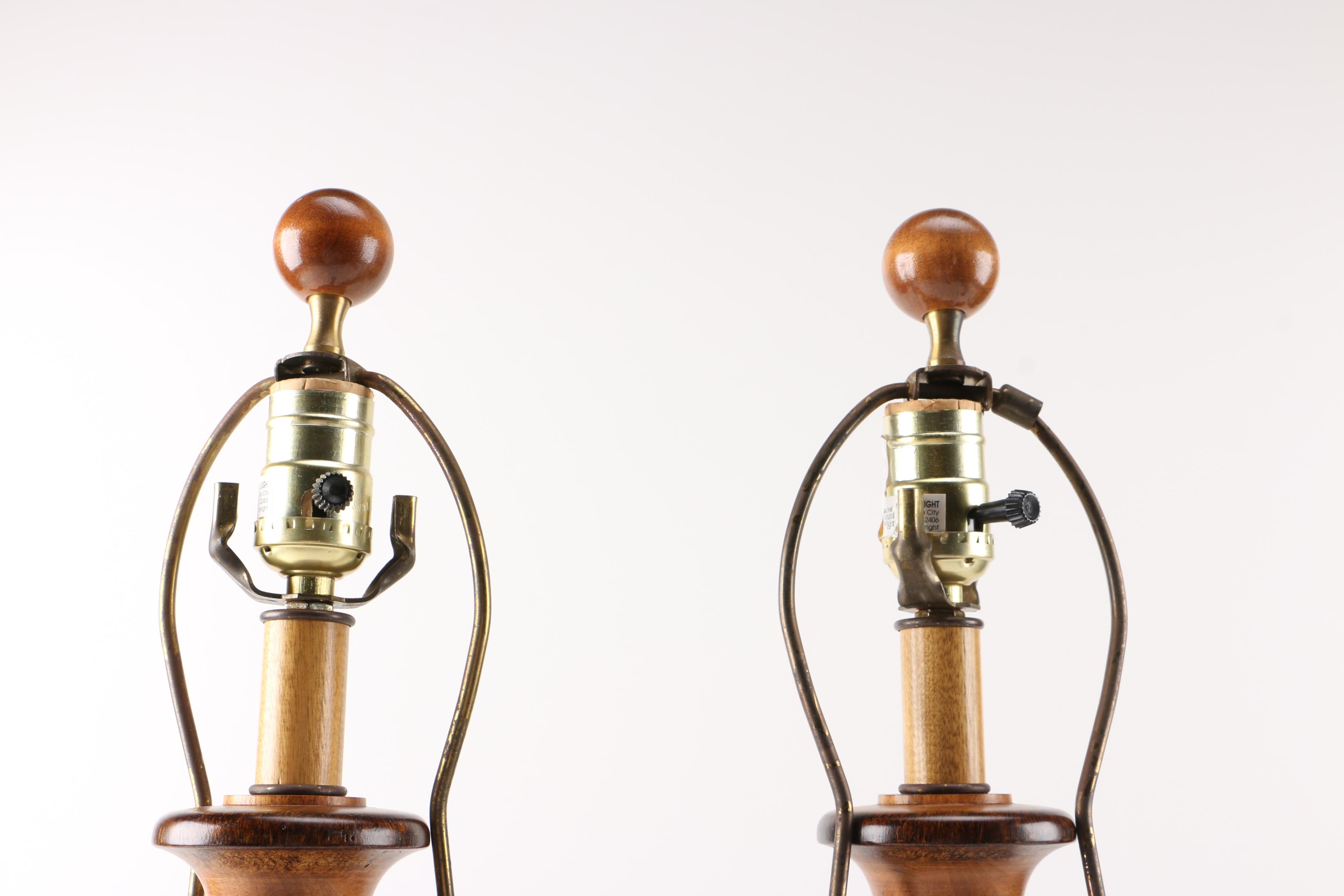 Vintage Wooden Table Lamps