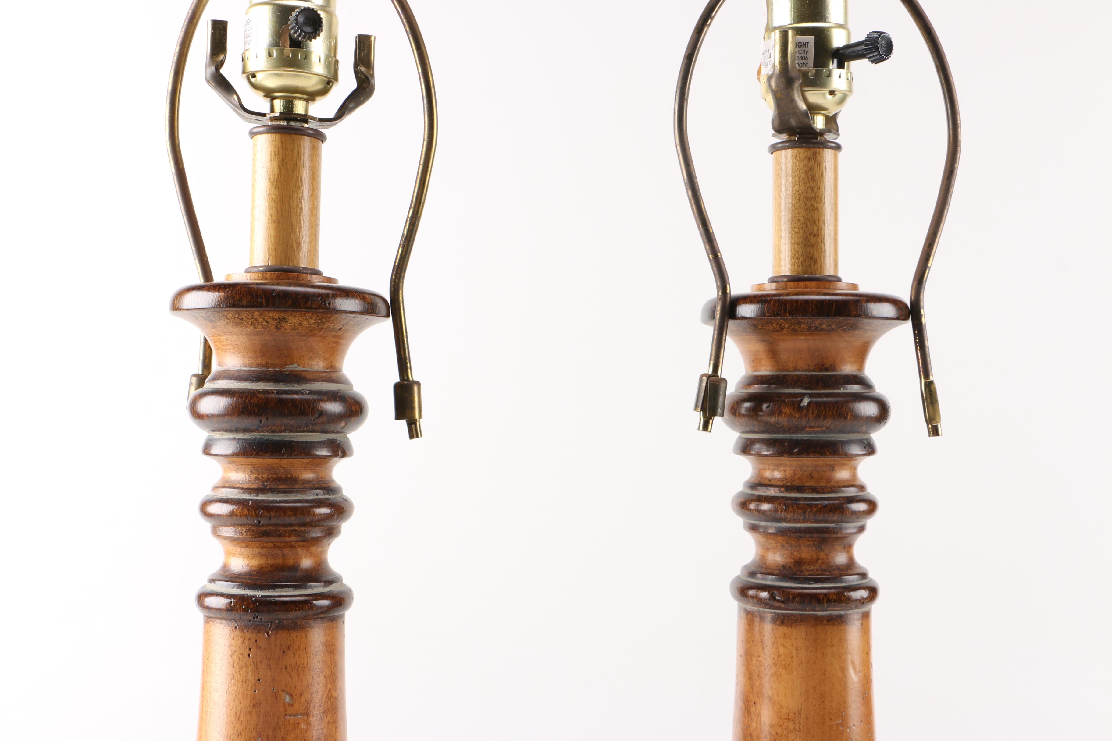 Vintage Wooden Table Lamps