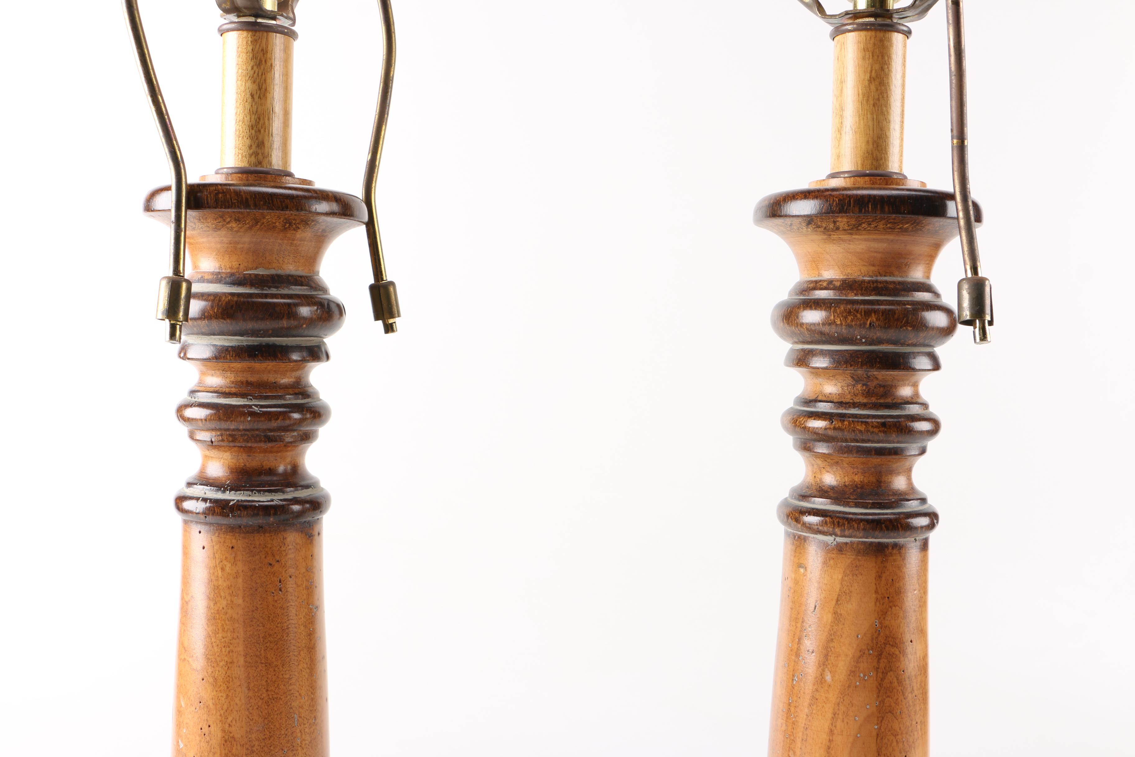 Vintage Wooden Table Lamps