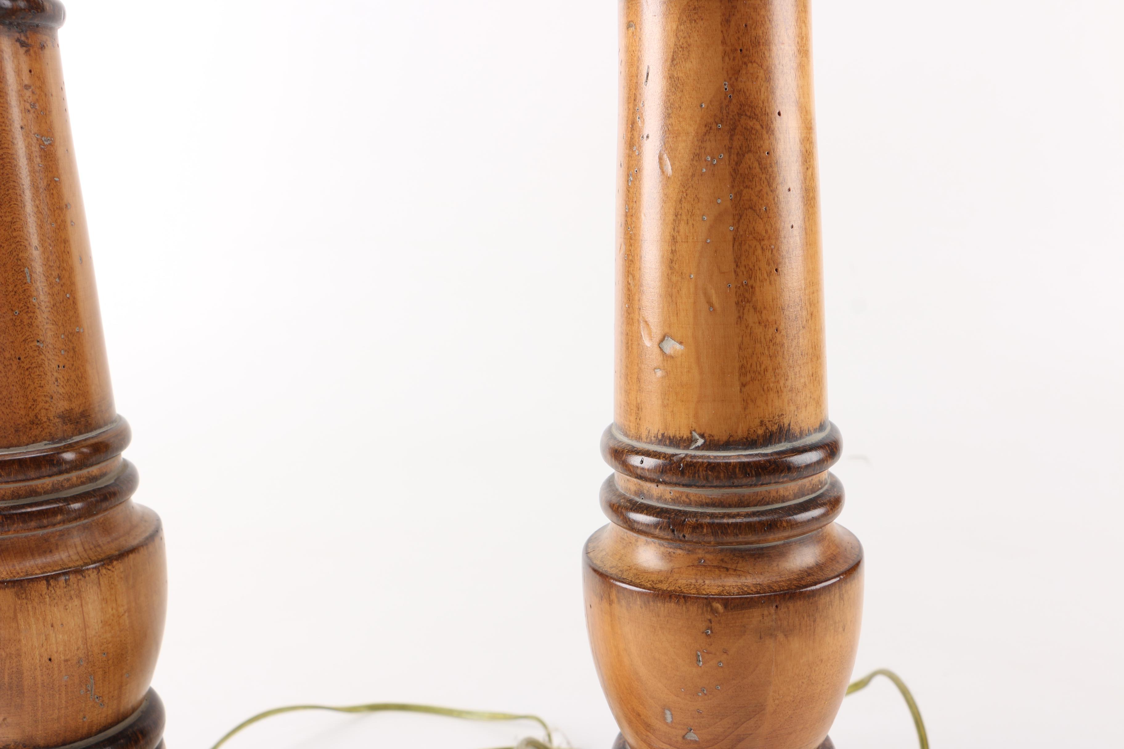 Vintage Wooden Table Lamps