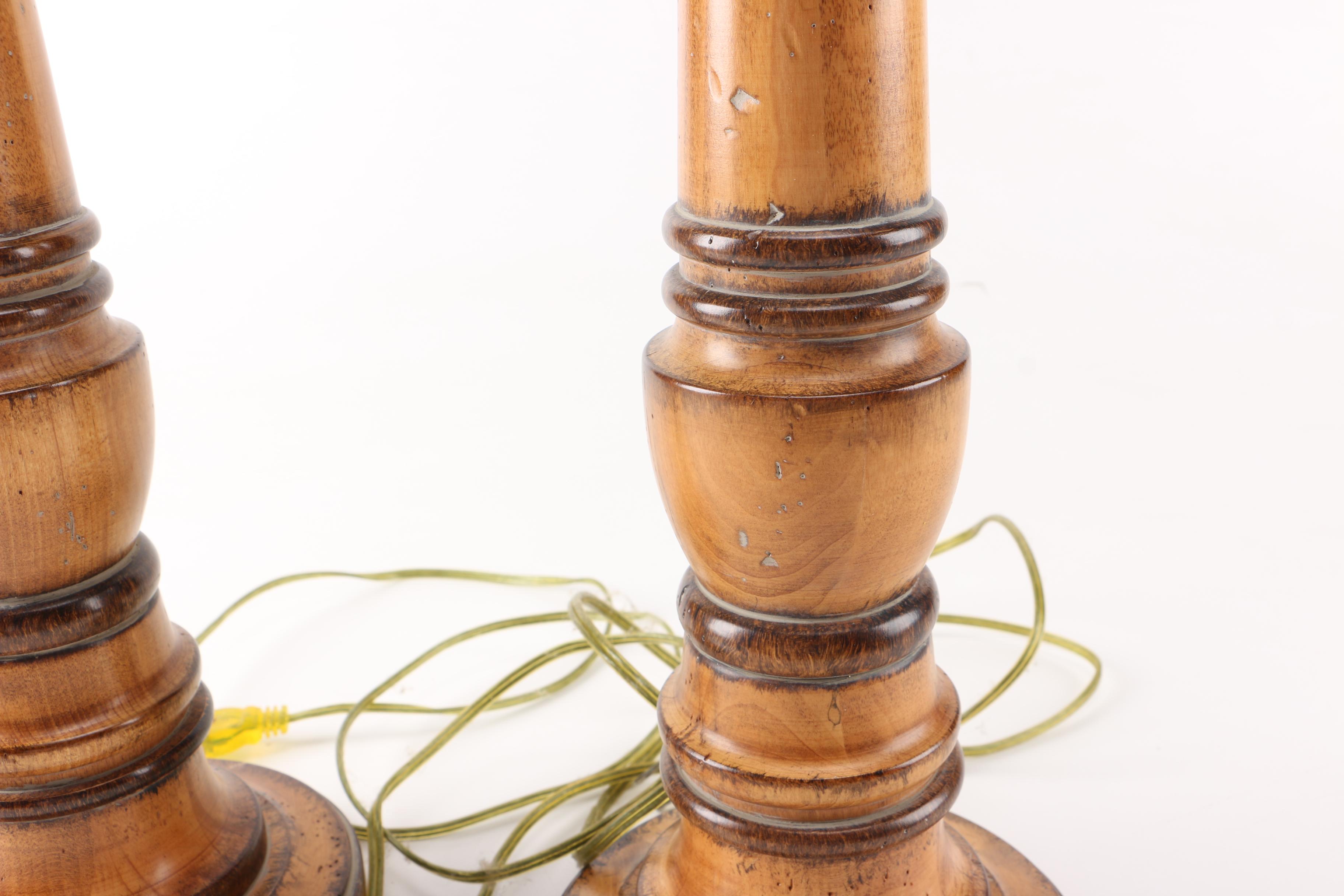 Vintage Wooden Table Lamps