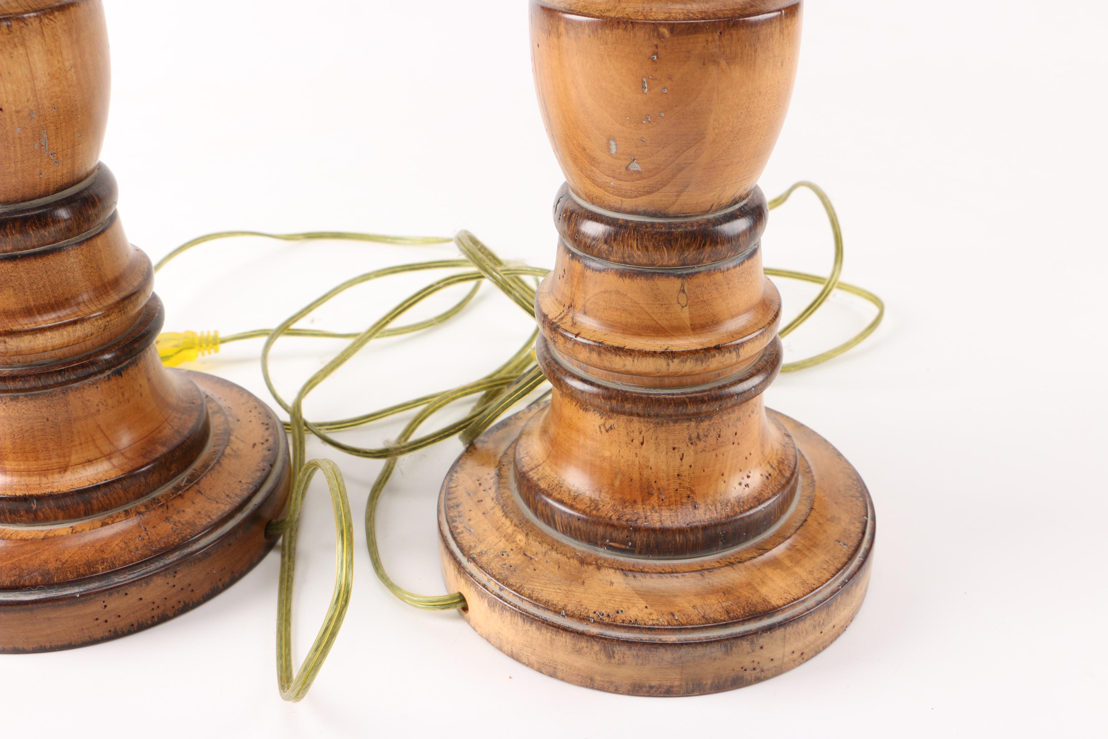 Vintage Wooden Table Lamps