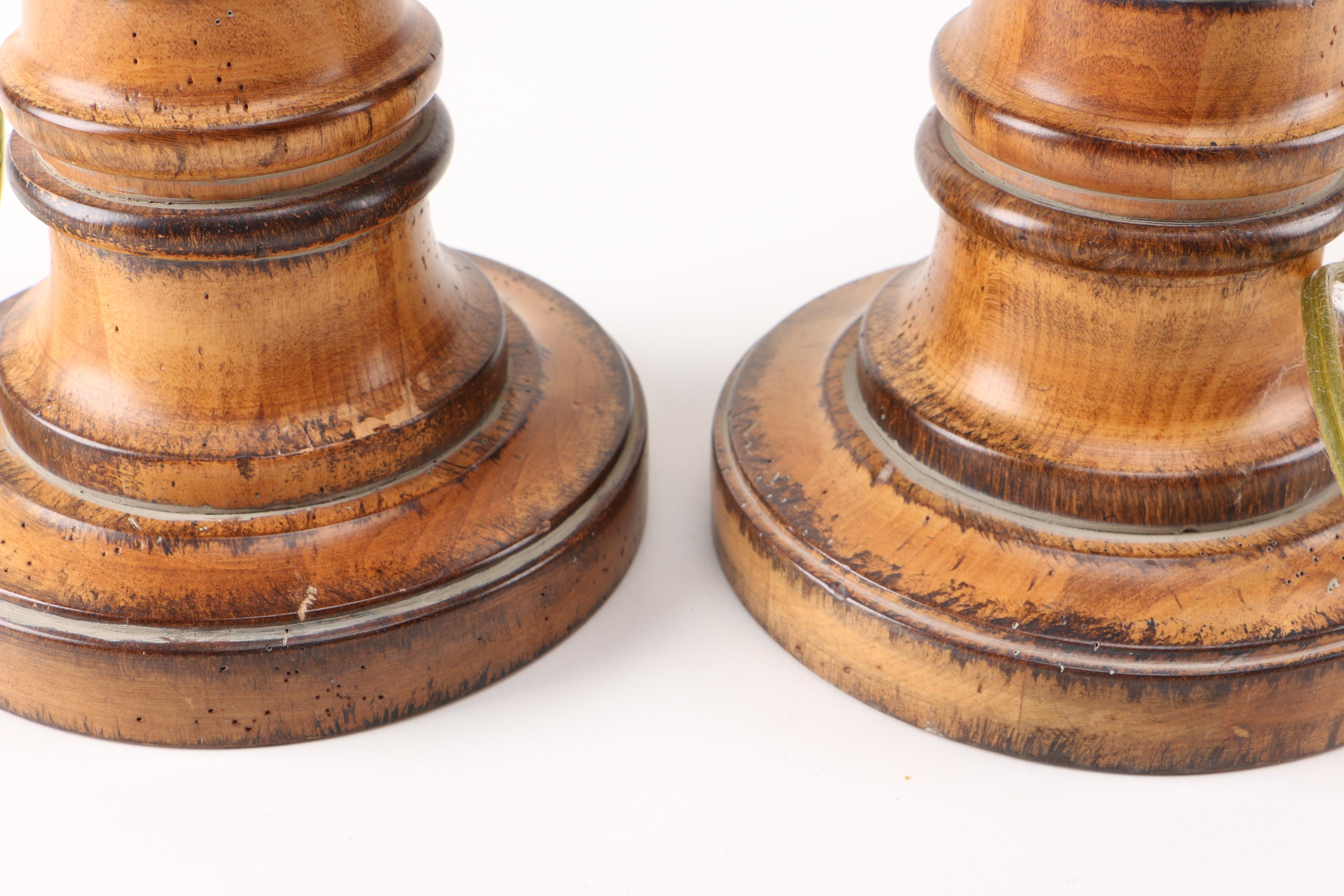 Vintage Wooden Table Lamps