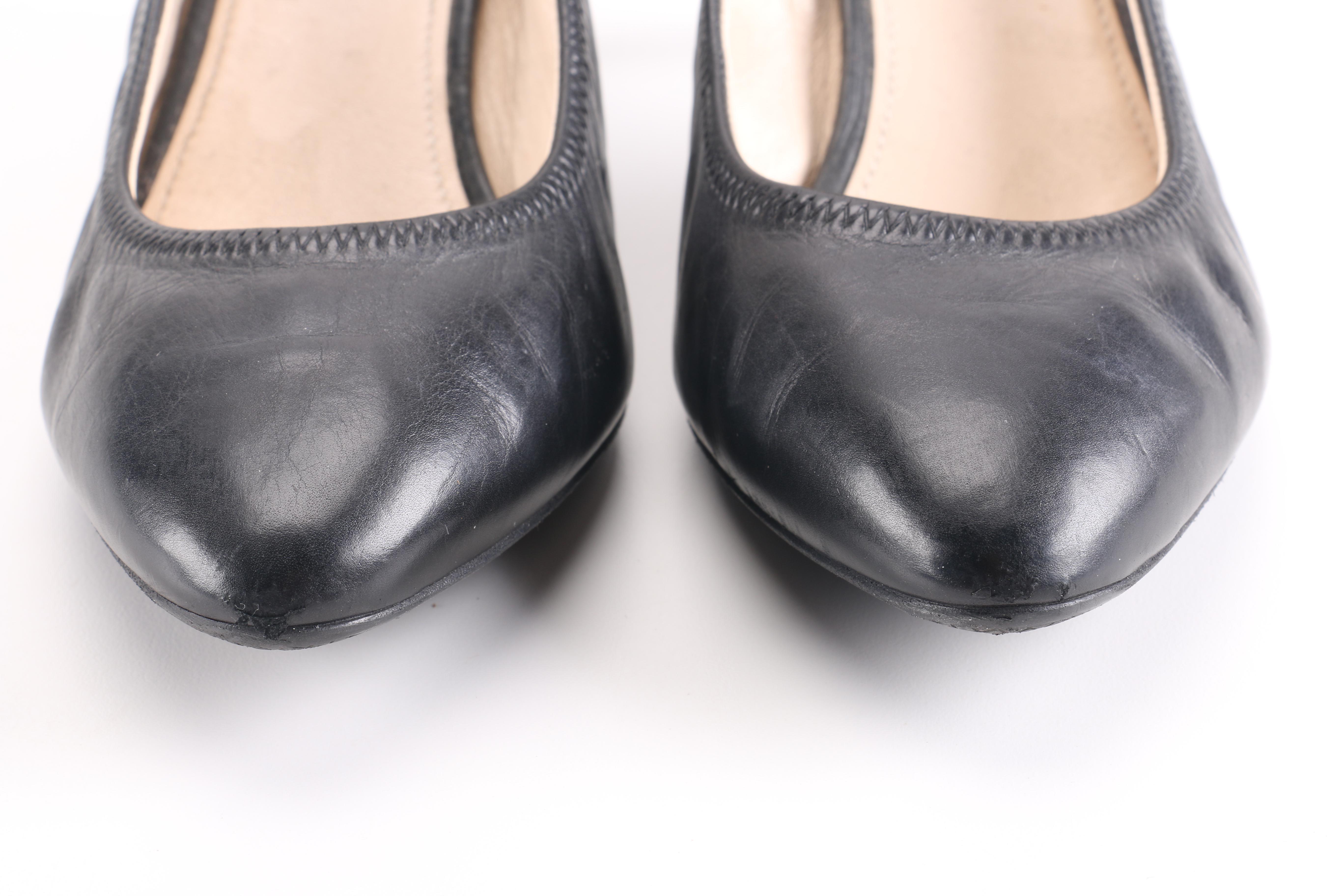 Prada Black Leather Heels