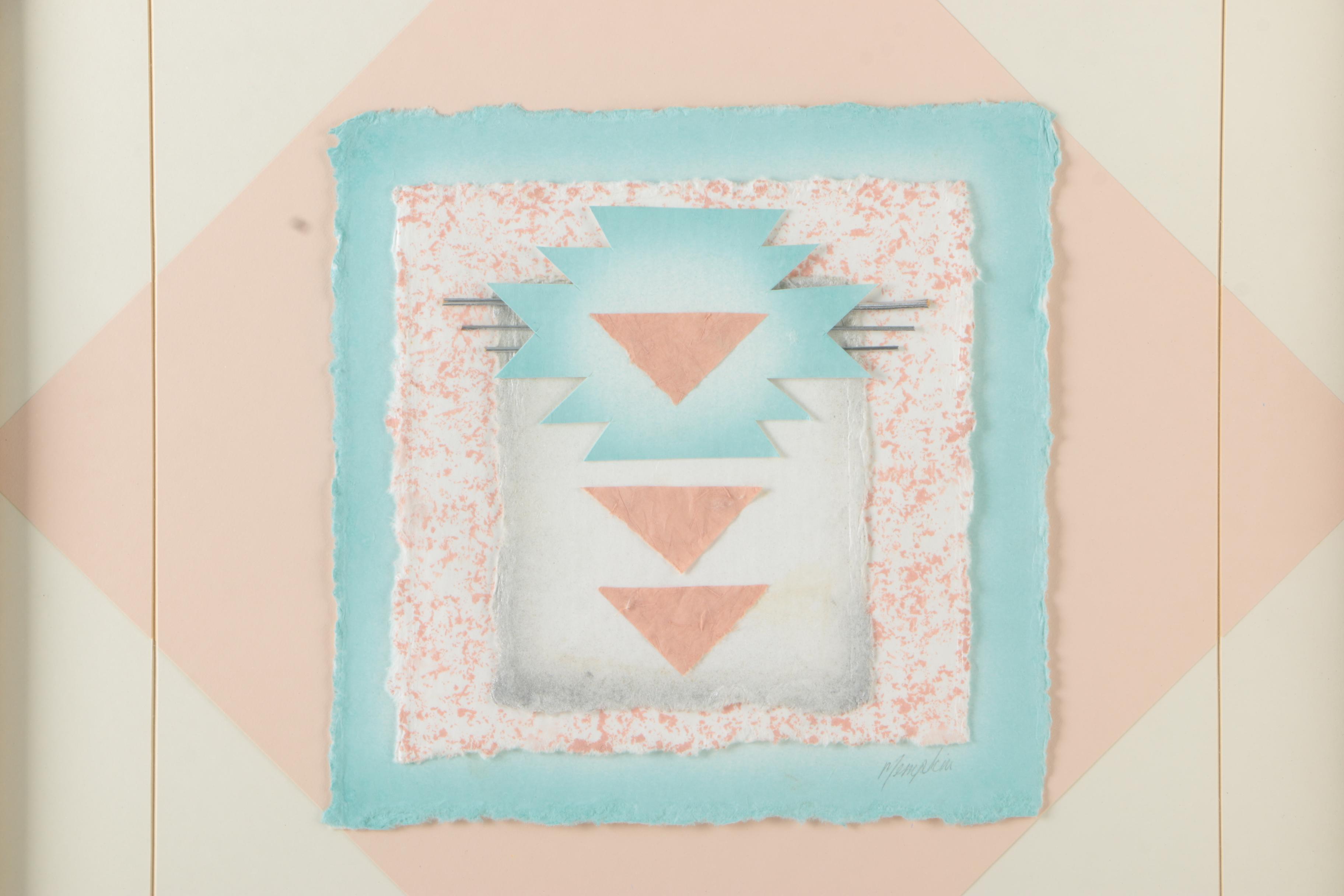 Signed Framed Pastel Collage "Mini Zapotec"