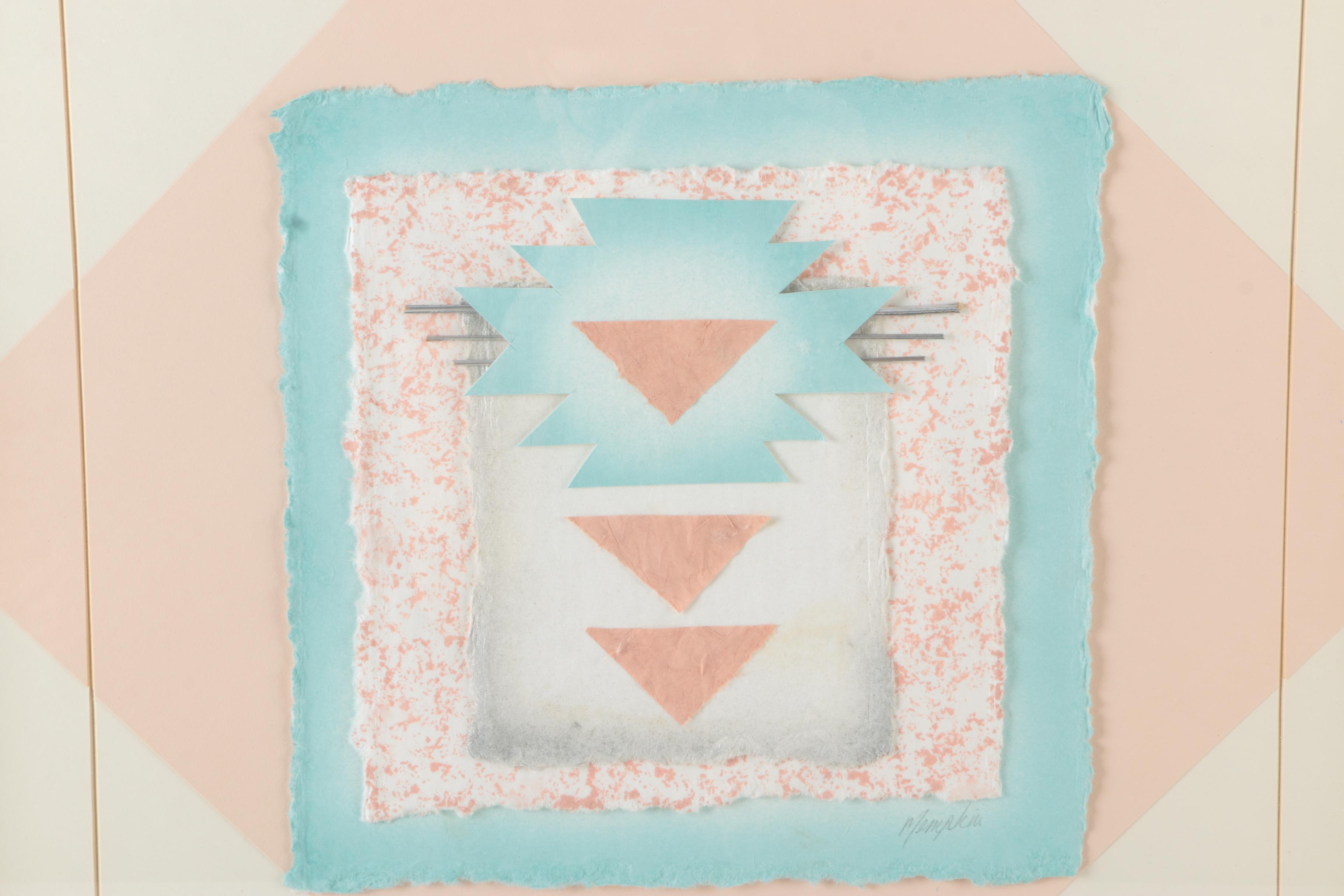 Signed Framed Pastel Collage "Mini Zapotec"