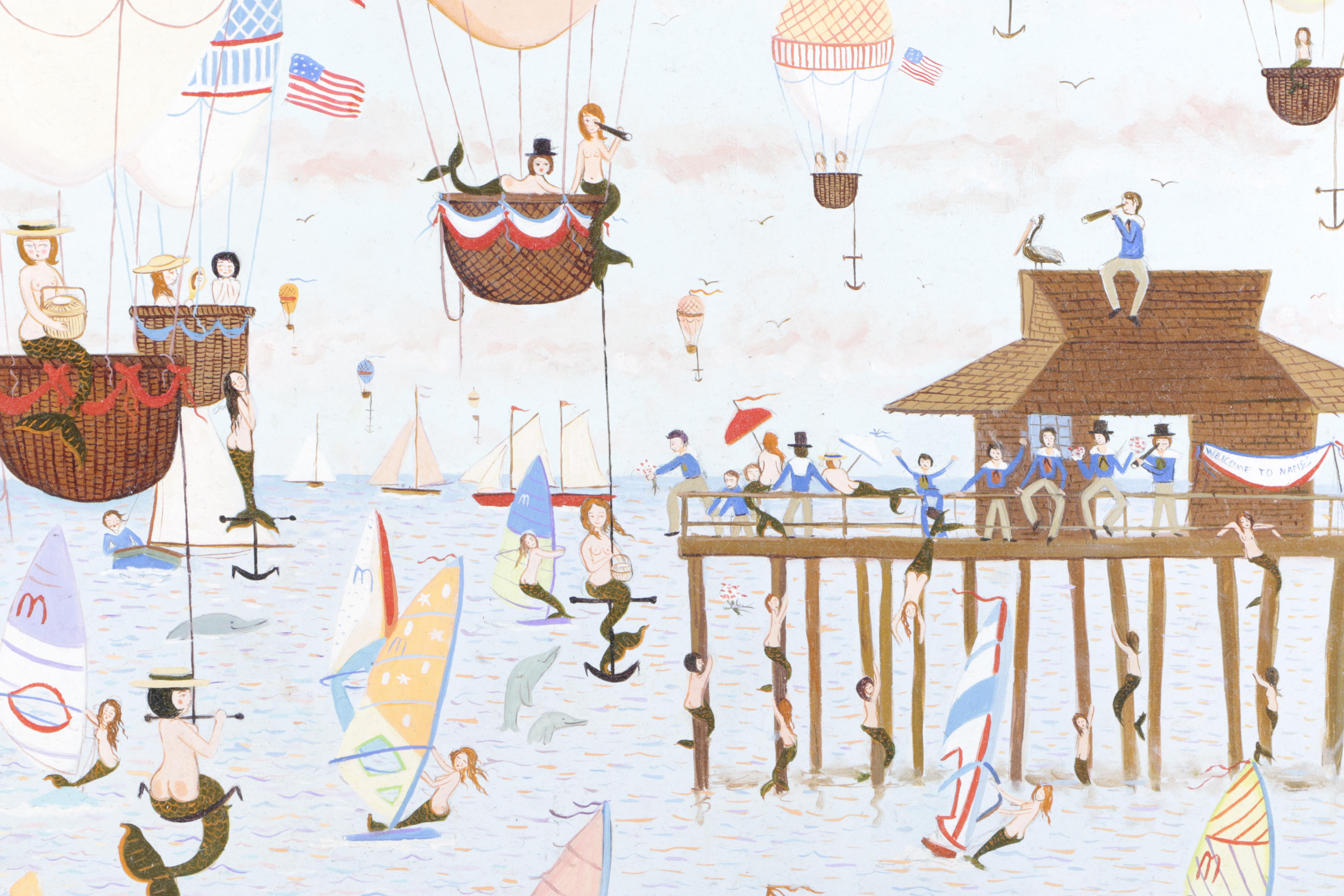 Karen Fitzgerald Buckley Oil Painting of Mermaids