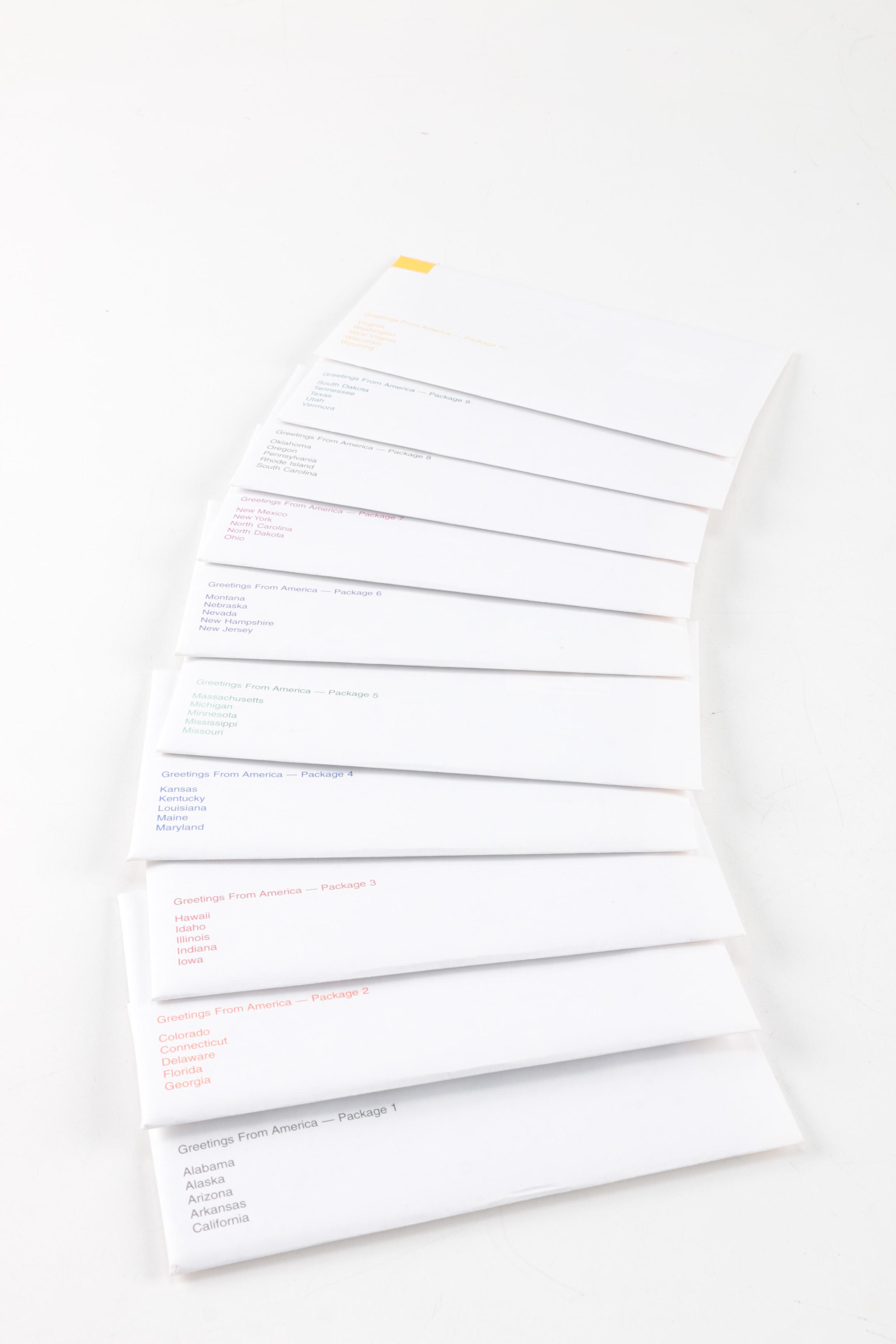 2002 "Greetings From America" Official First Day Cover Collection