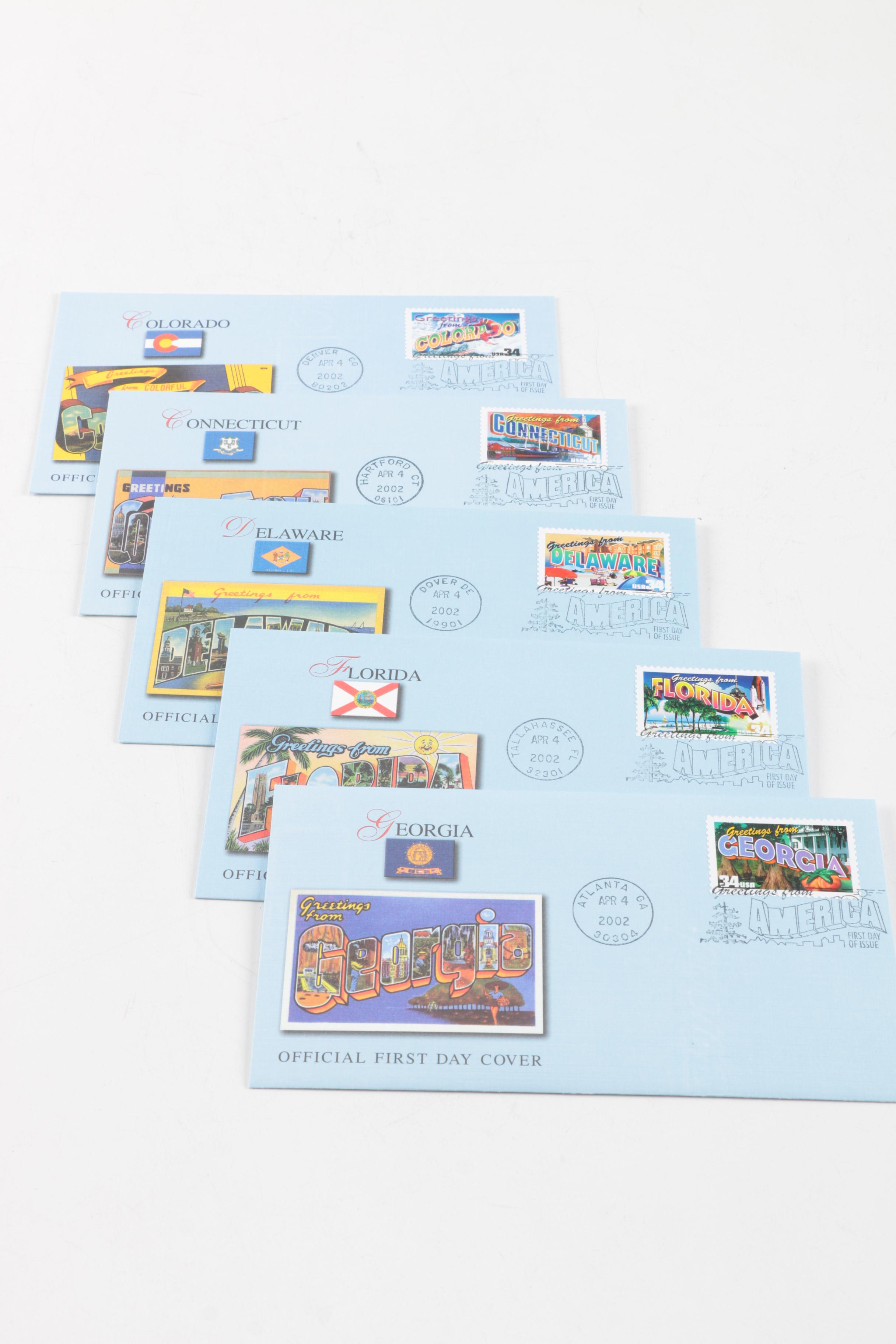 2002 "Greetings From America" Official First Day Cover Collection