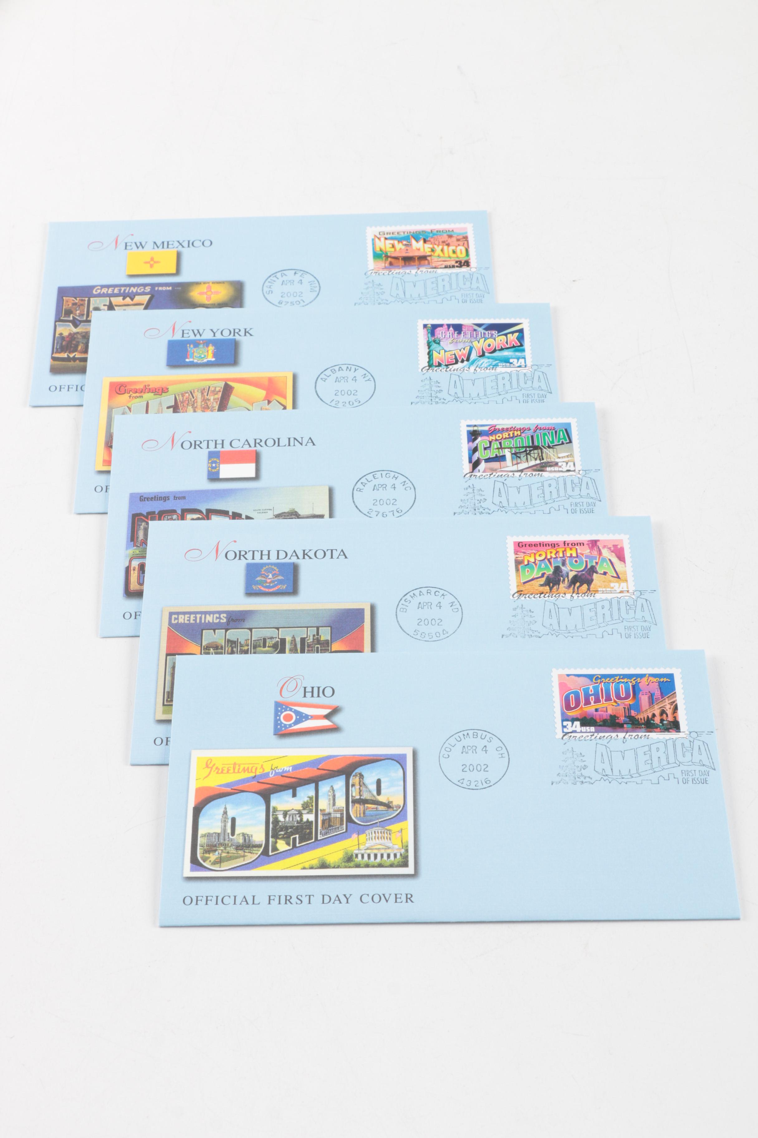 2002 "Greetings From America" Official First Day Cover Collection
