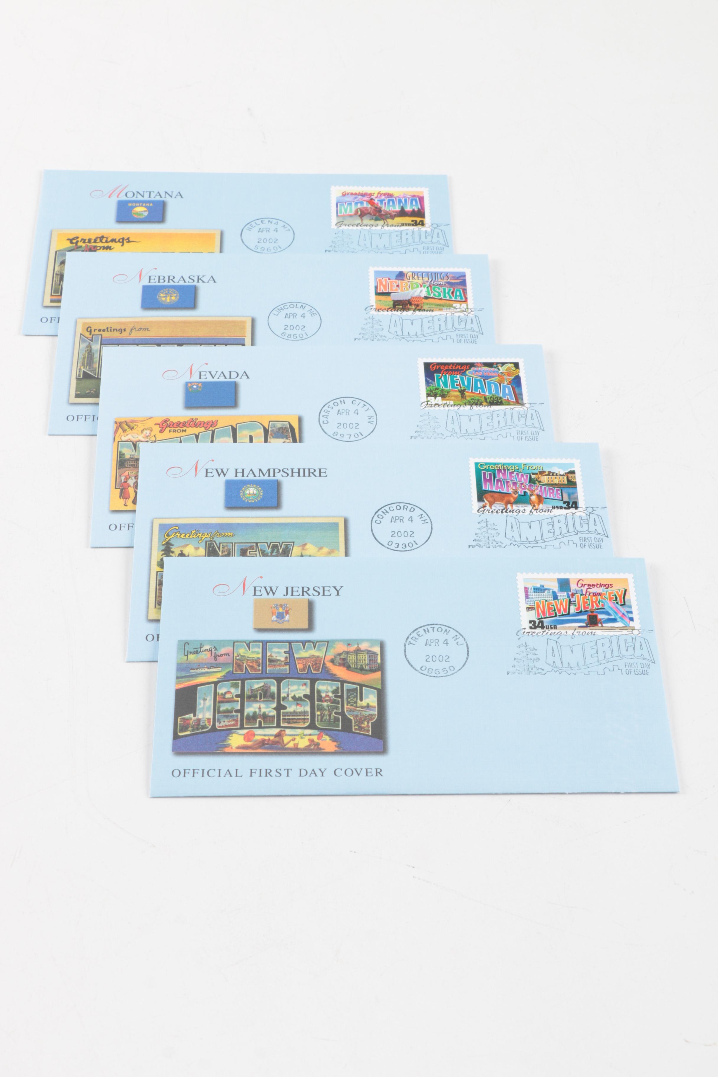2002 "Greetings From America" Official First Day Cover Collection