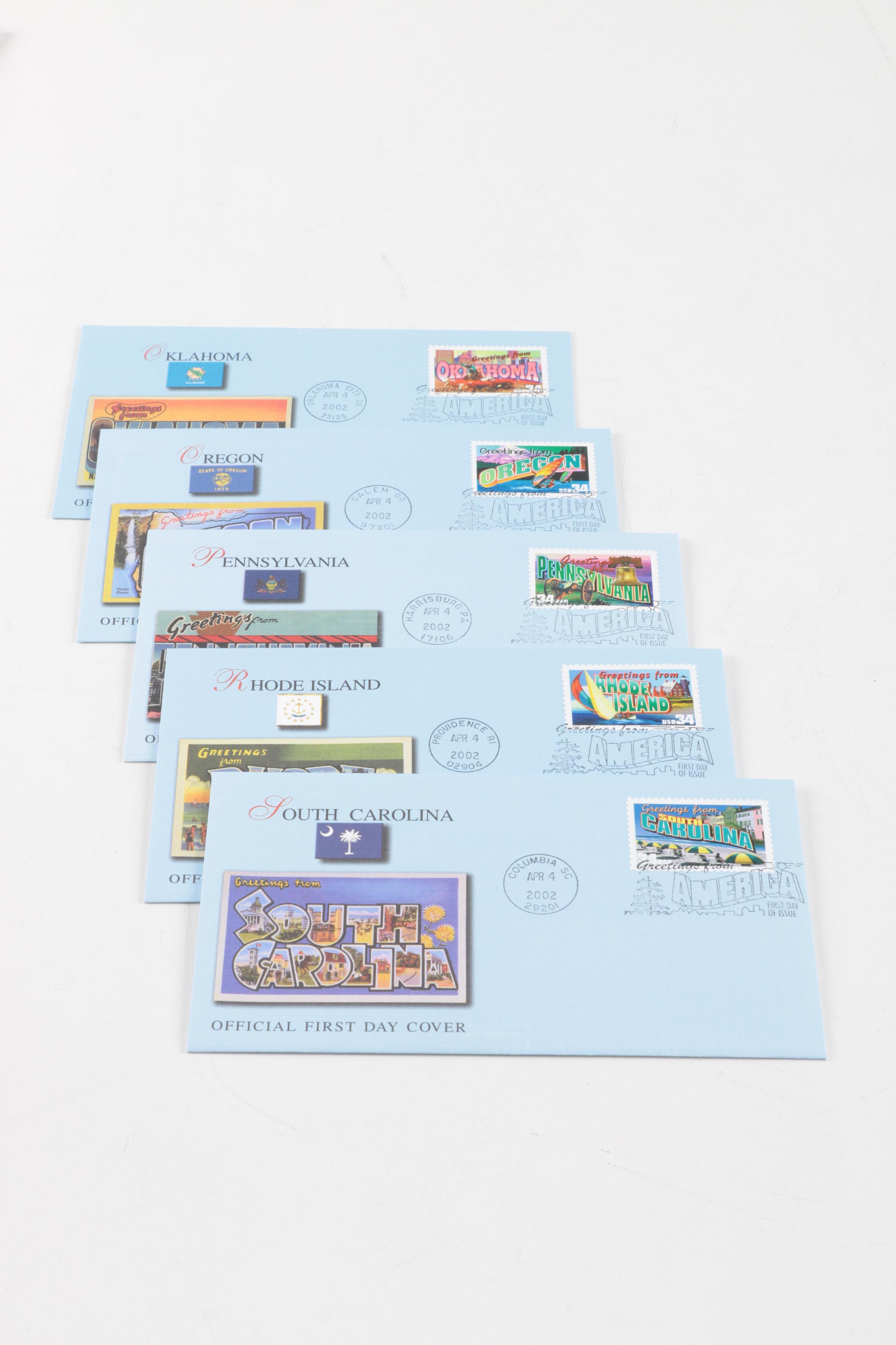 2002 "Greetings From America" Official First Day Cover Collection