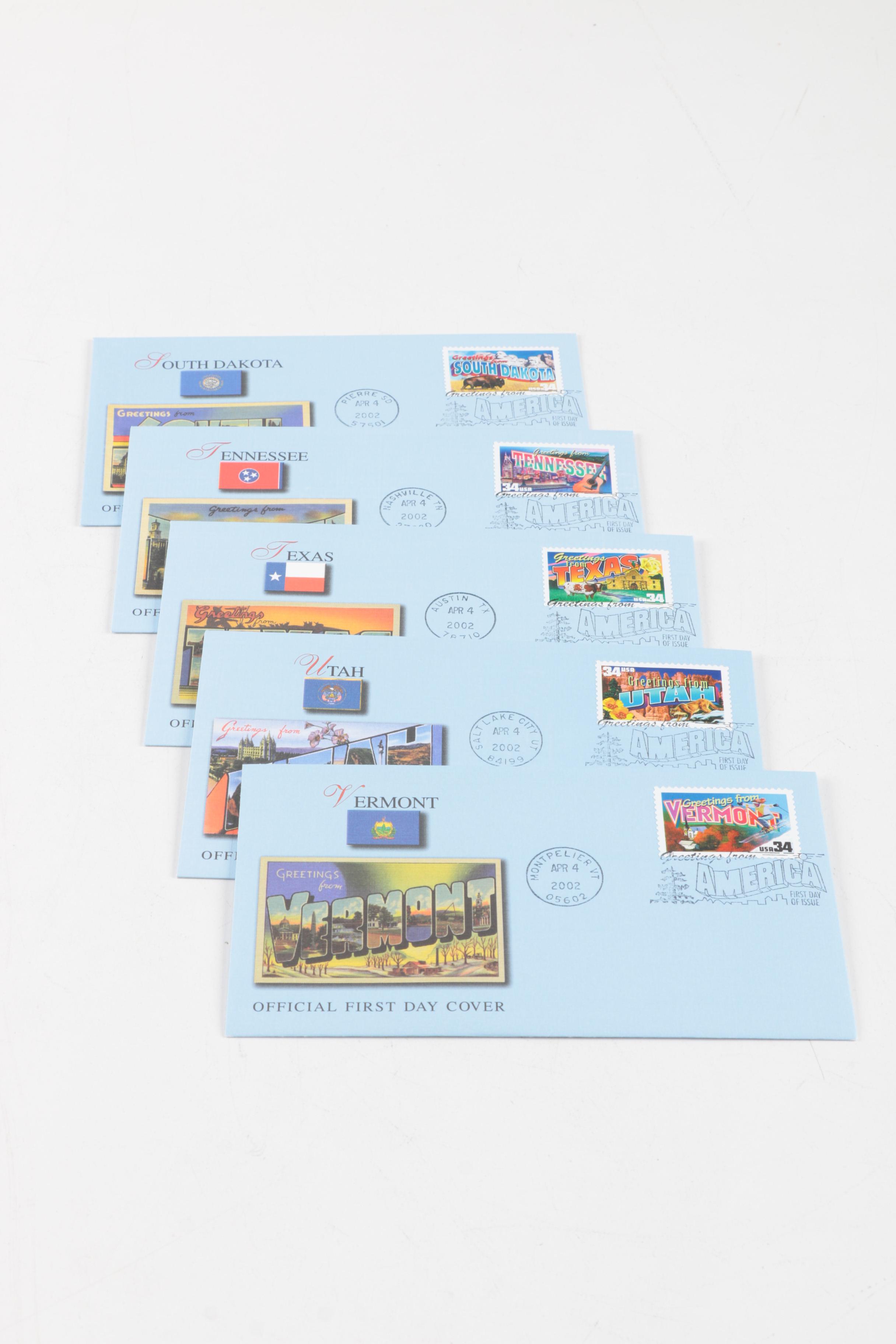 2002 "Greetings From America" Official First Day Cover Collection