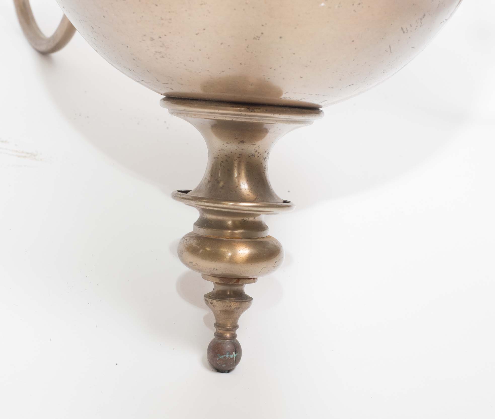 Pair of Georgian Style Brass Finished Chandeliers