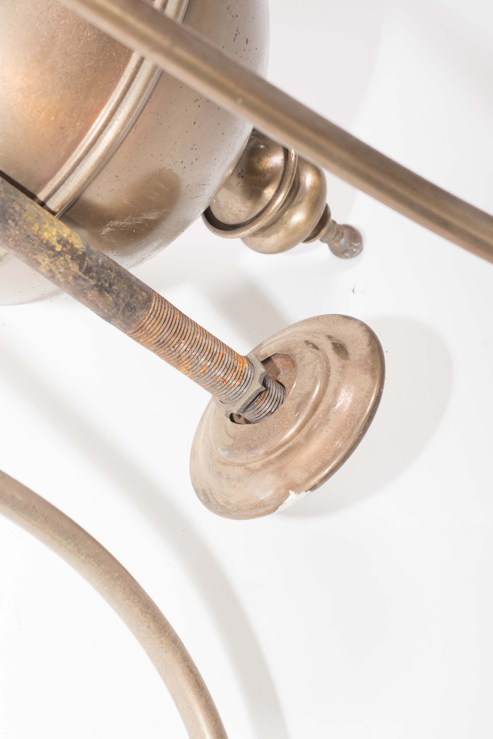 Pair of Georgian Style Brass Finished Chandeliers