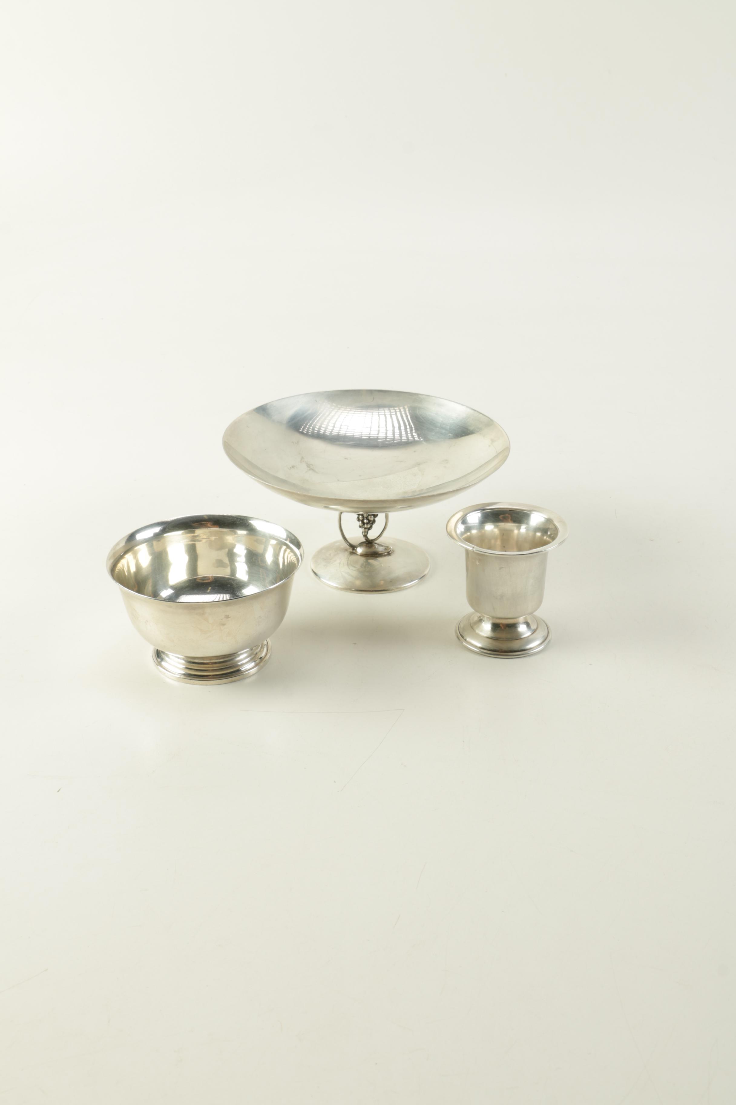 Collection of Three Sterling Silver Decorative Objects
