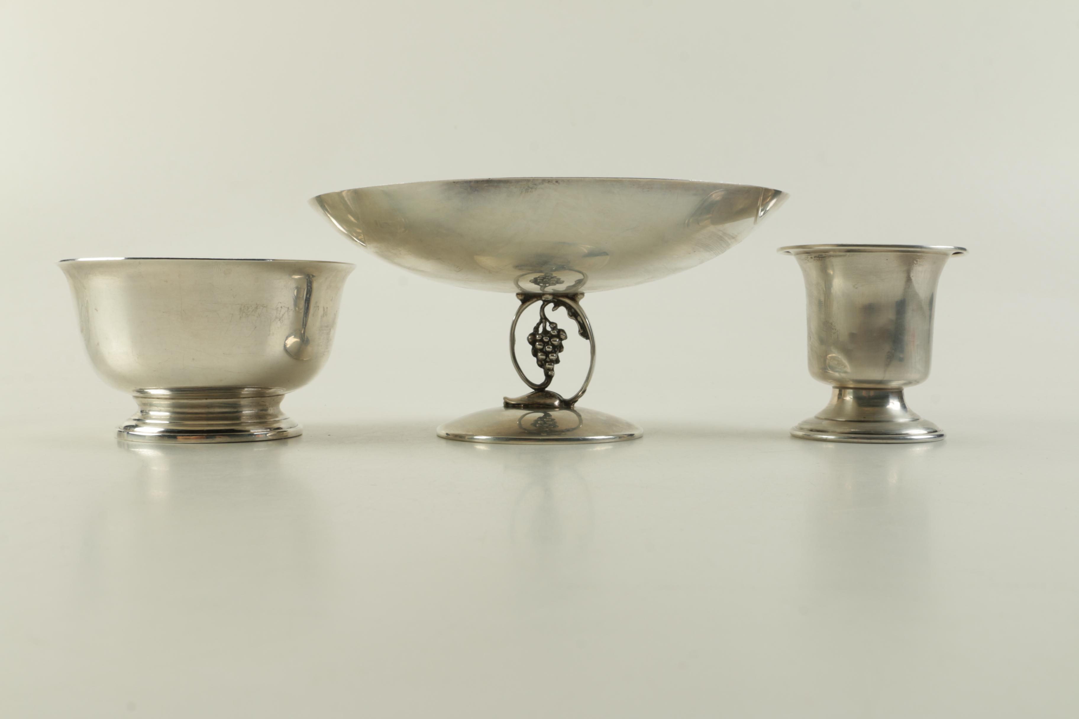 Collection of Three Sterling Silver Decorative Objects