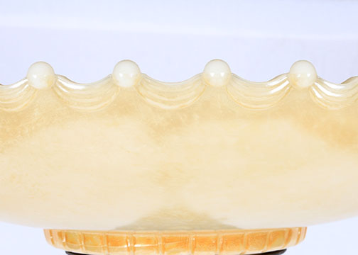 Ornate Etched and Marble Based Floor Lamp