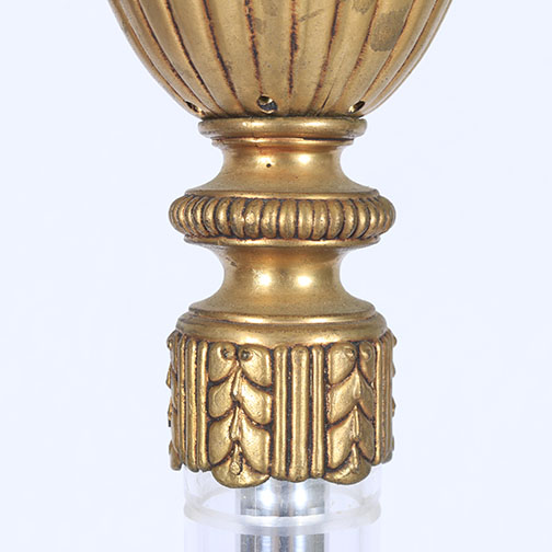 Ornate Etched and Marble Based Floor Lamp