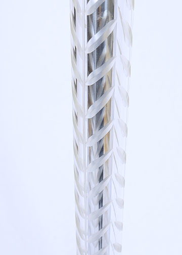 Ornate Etched and Marble Based Floor Lamp