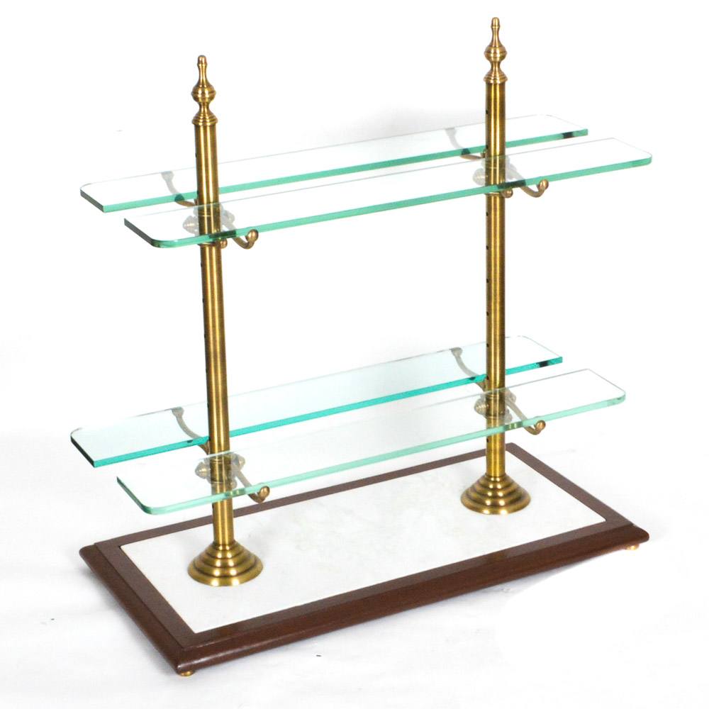Brass and Glass Patisserie Serving Stand