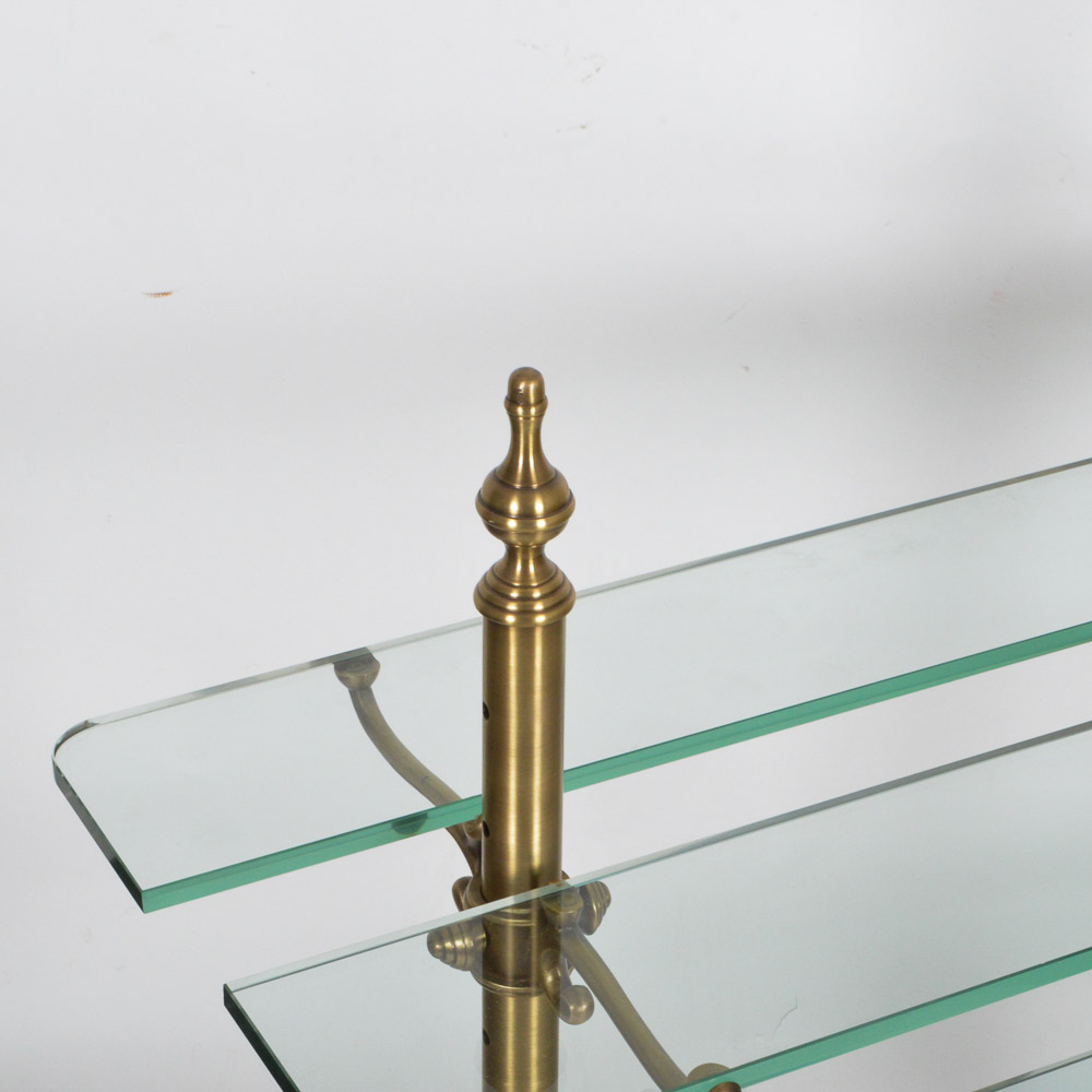Brass and Glass Patisserie Serving Stand