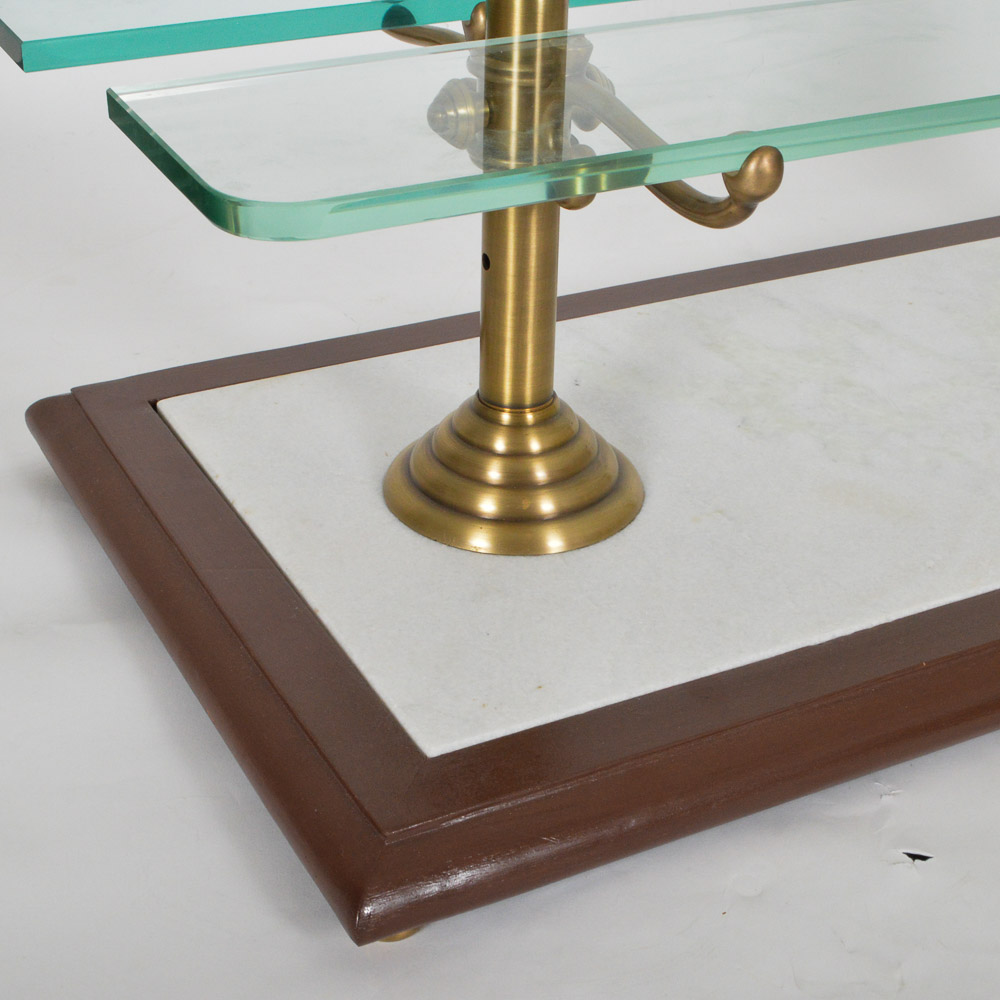 Brass and Glass Patisserie Serving Stand