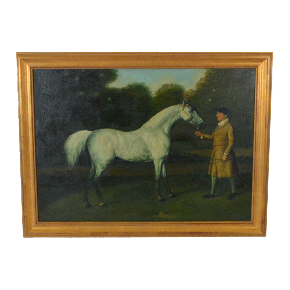 Copy Painting in Oil on Canvas After George Stubbs' "Gimcrack"